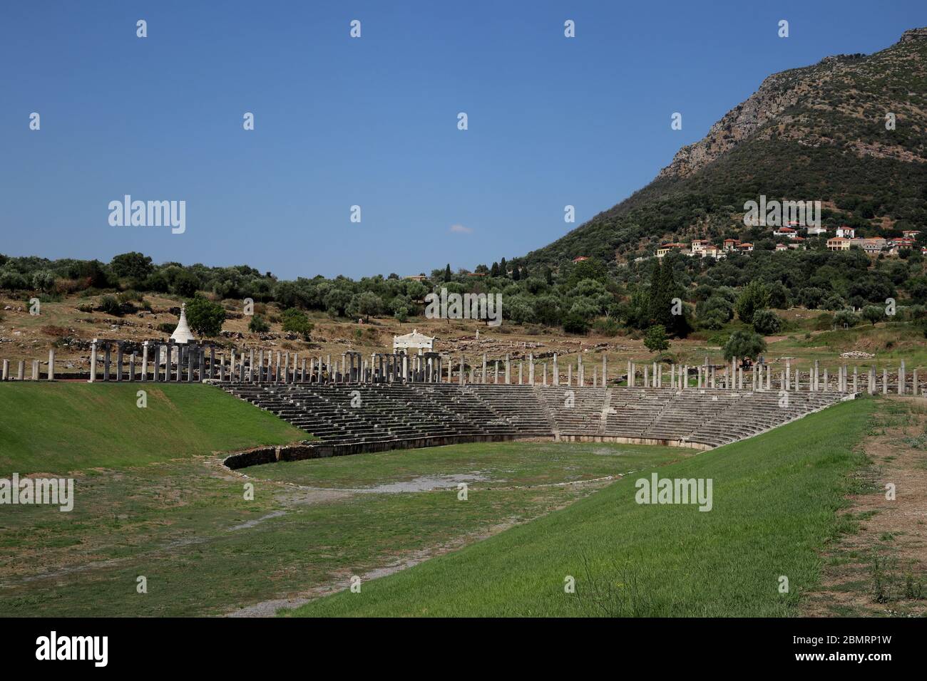 The Stadium, ancient Messini, Greece Stock Photo