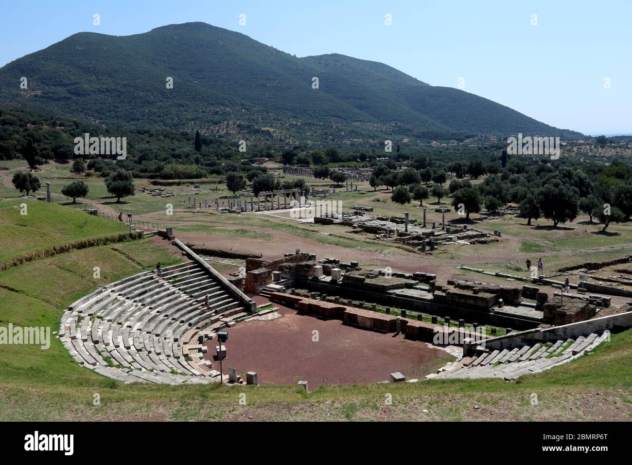 Theater, ancient Messini, Greece Stock Photo