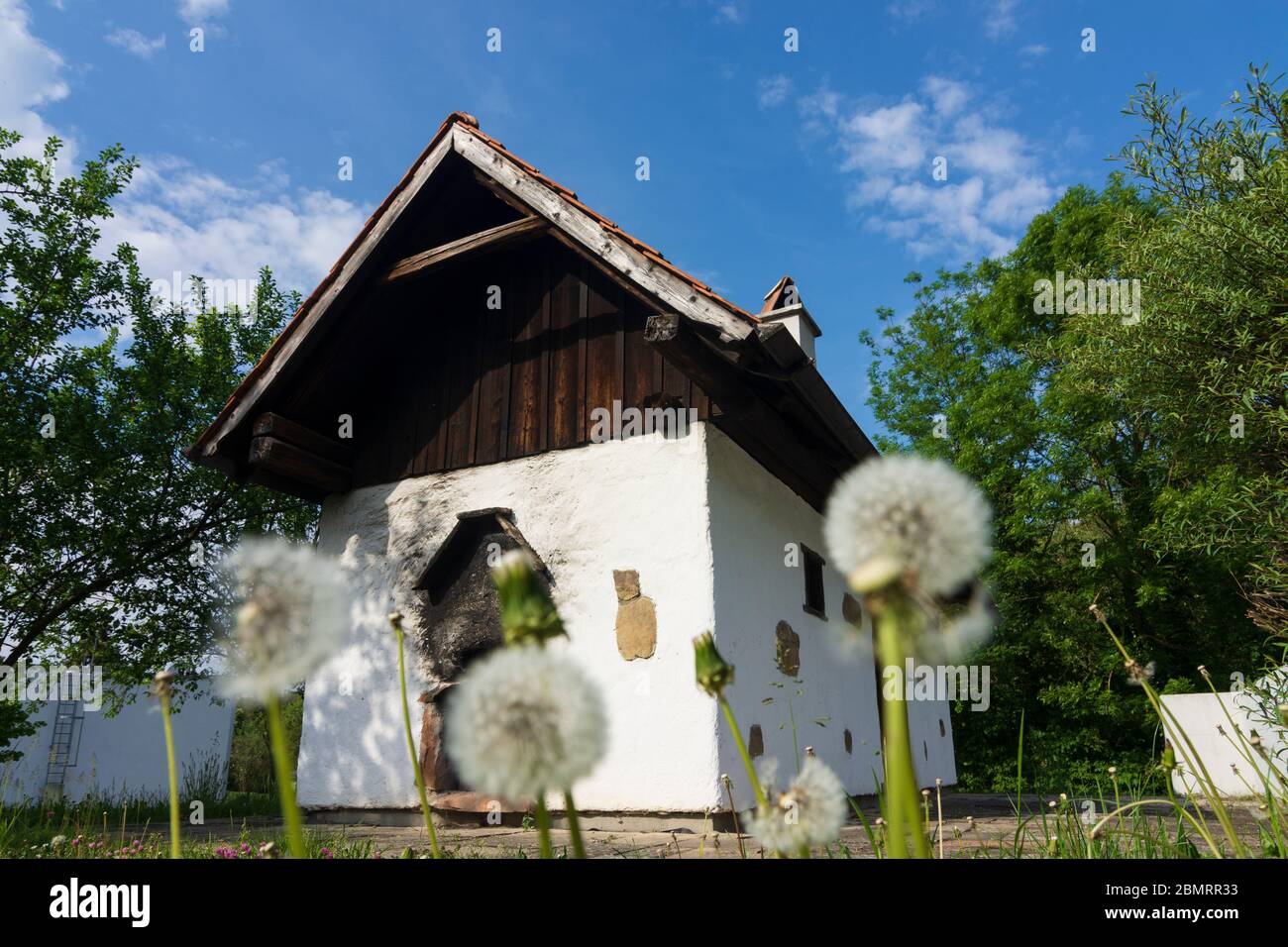 Neustift-Innermanzing: house Dörrhaus / Kulturkeller, in Wienerwald, Vienna Woods, Niederösterreich, Lower Austria, Austria Stock Photo