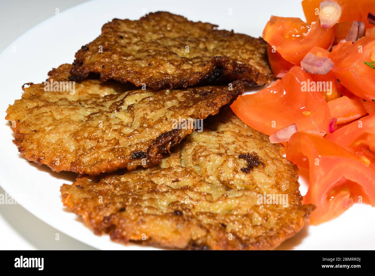 Polish Potato Pancakes With Chopped Tomato Salad Placki Ziemniaczane Recipe Stock Photo Alamy,Bahama Mama Drink Recipe