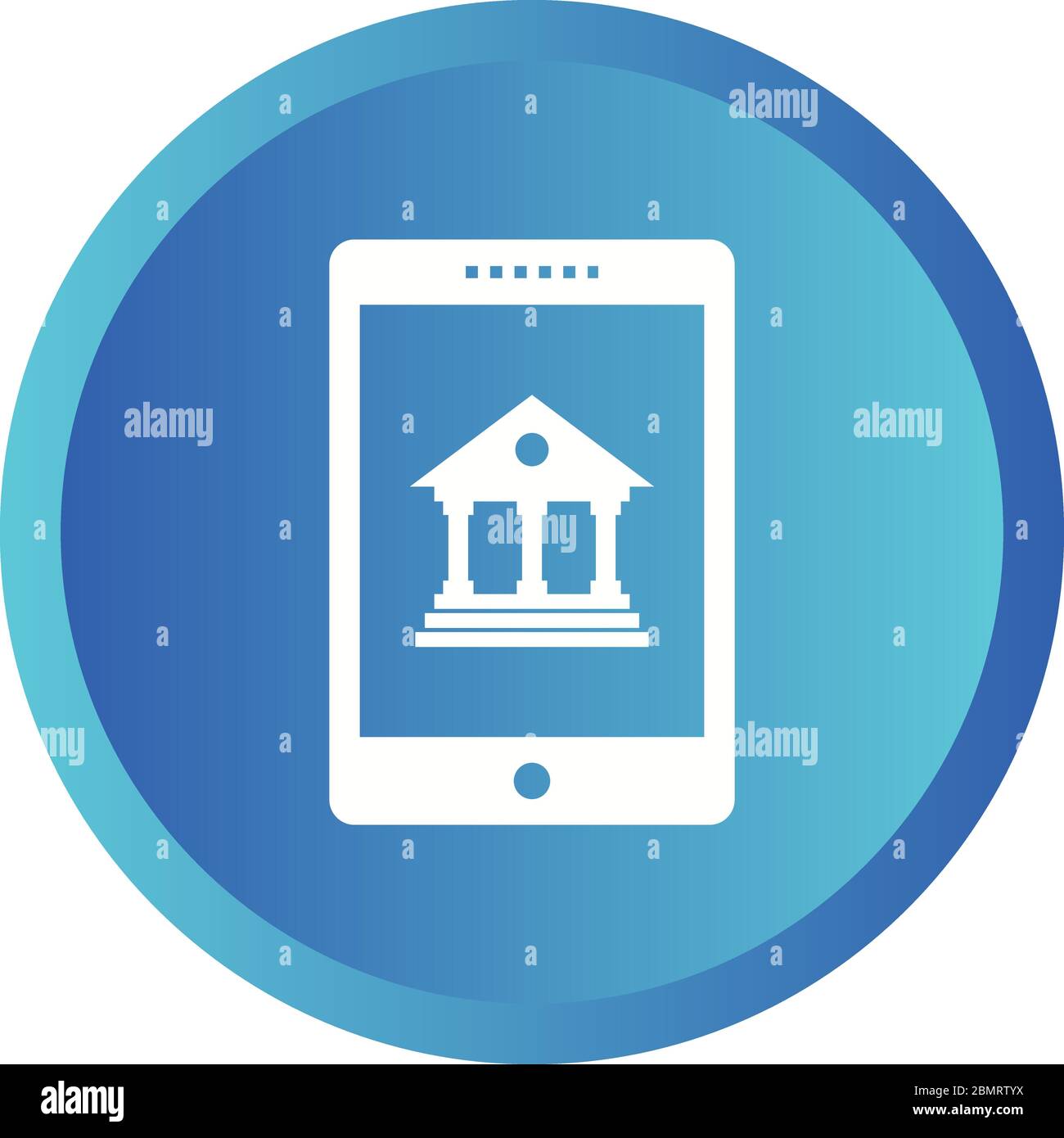 Beautiful Mobile banking Vector Glyph Icon Stock Vector