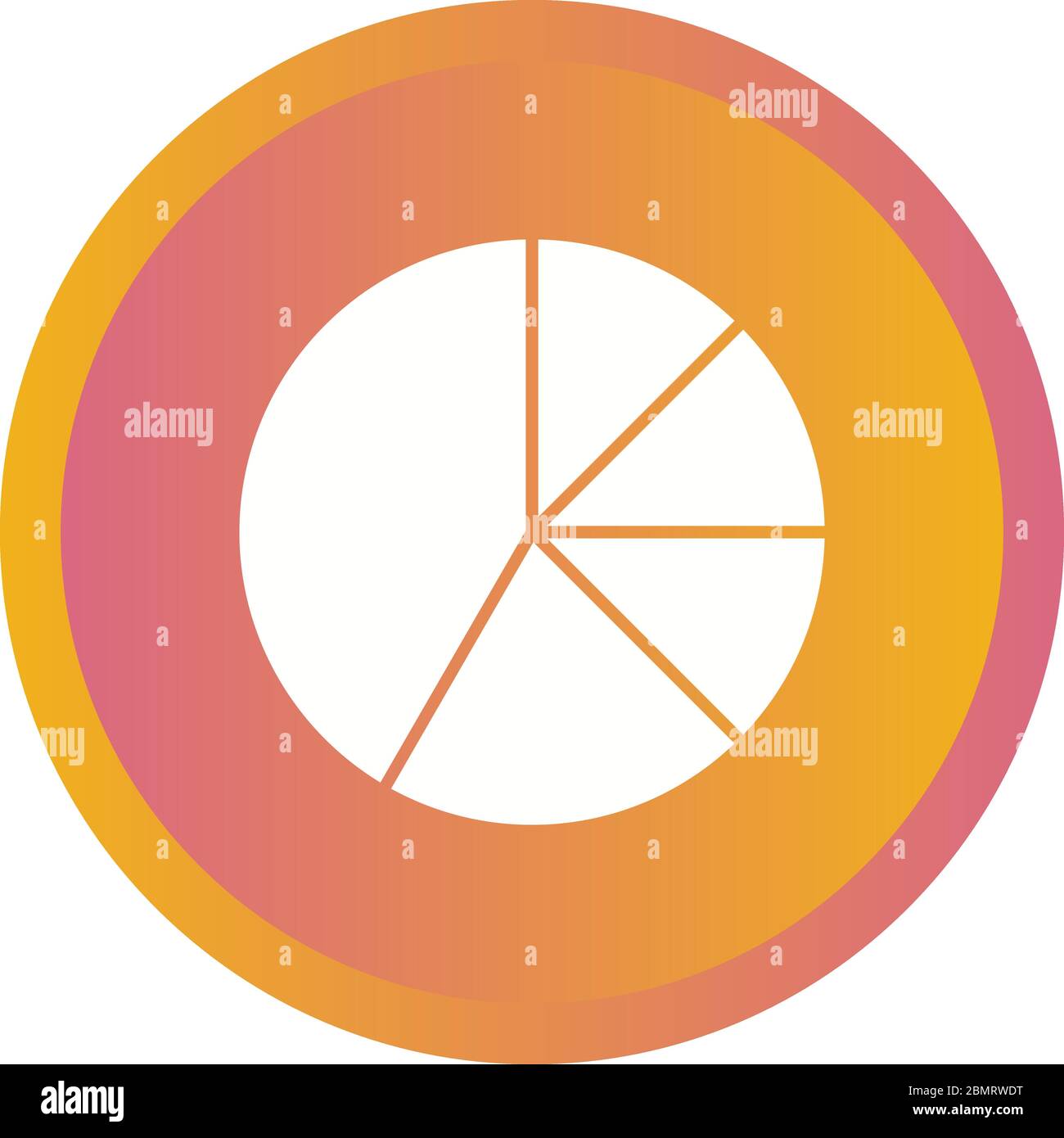 Beautiful Pie chart Vector Glyph icon Stock Vector