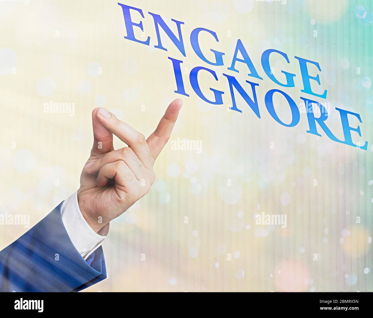 Writing note showing Engage Ignore. Business concept for Silent ...