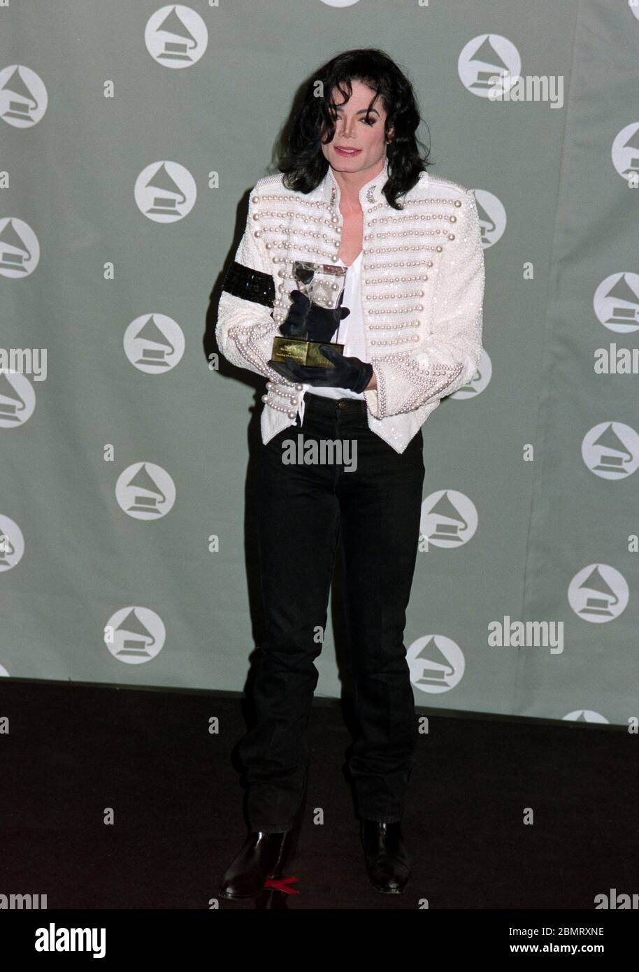 LOS ANGELES, CA. February 24, 1993:  Pop star Michael Jackson at the 1993 Grammy Awards in Los Angeles.  File photo © Paul Smith/Featureflash Stock Photo