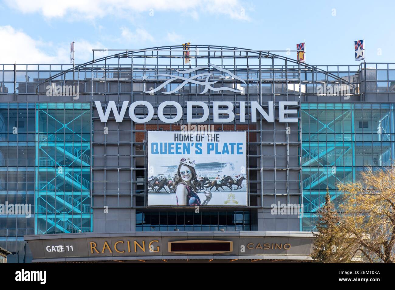 Woodbine Casino and Racetrack sign at the front to the popular