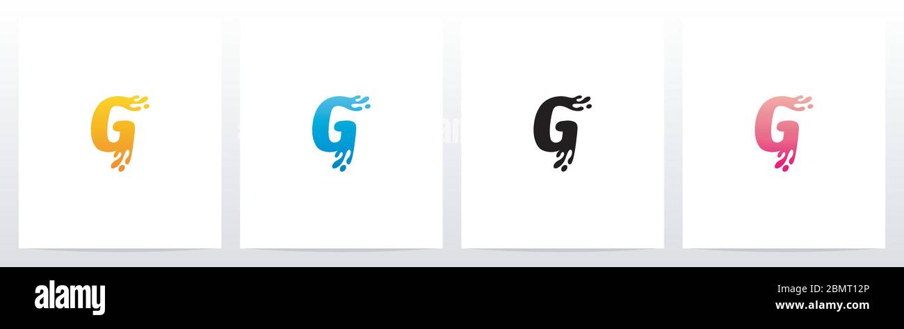 Water Splash On Letter Logo Design G Stock Vector Image & Art - Alamy