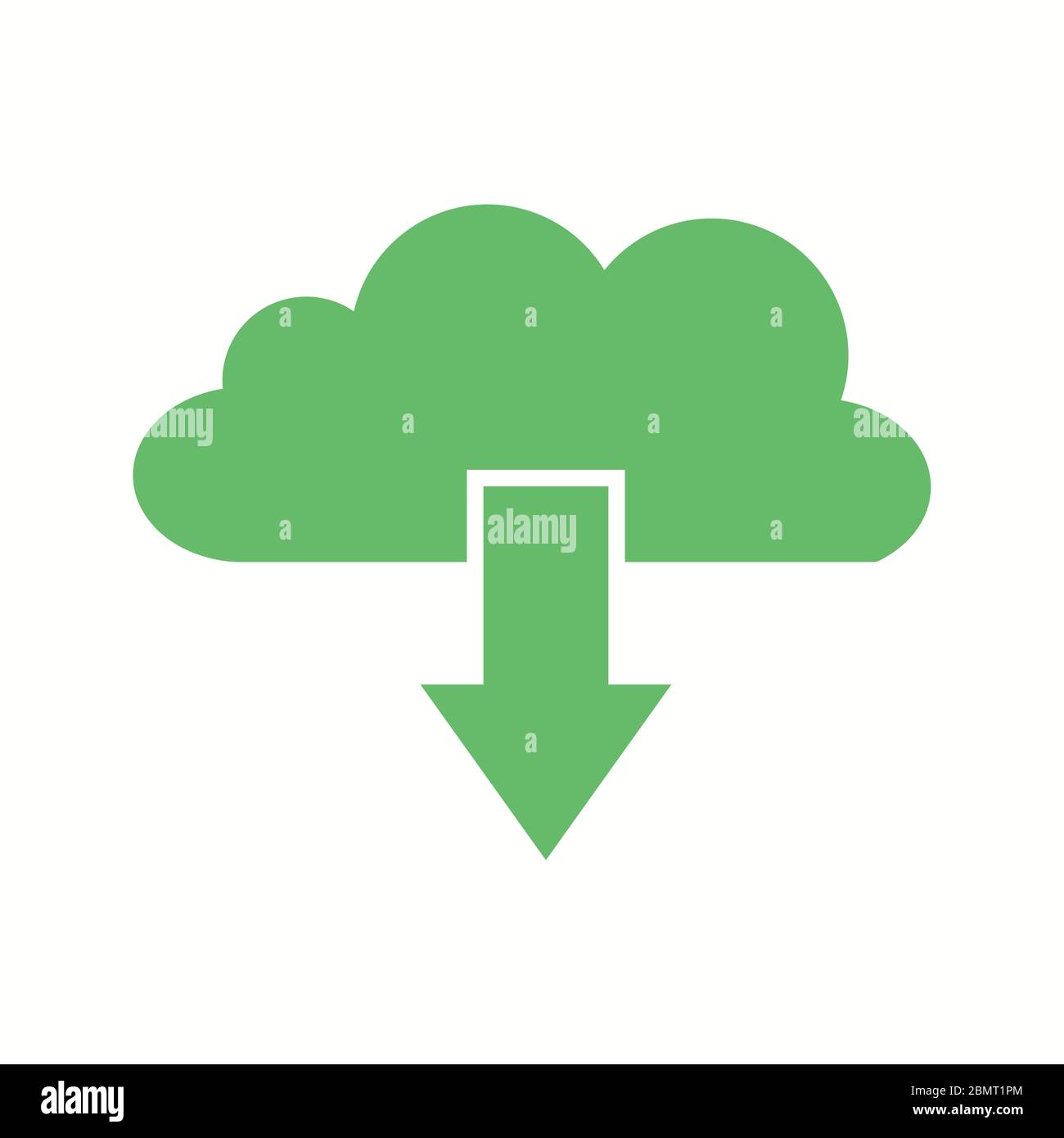 Beautiful Cloud downloads Vector Glyph icon Stock Vector Image & Art ...