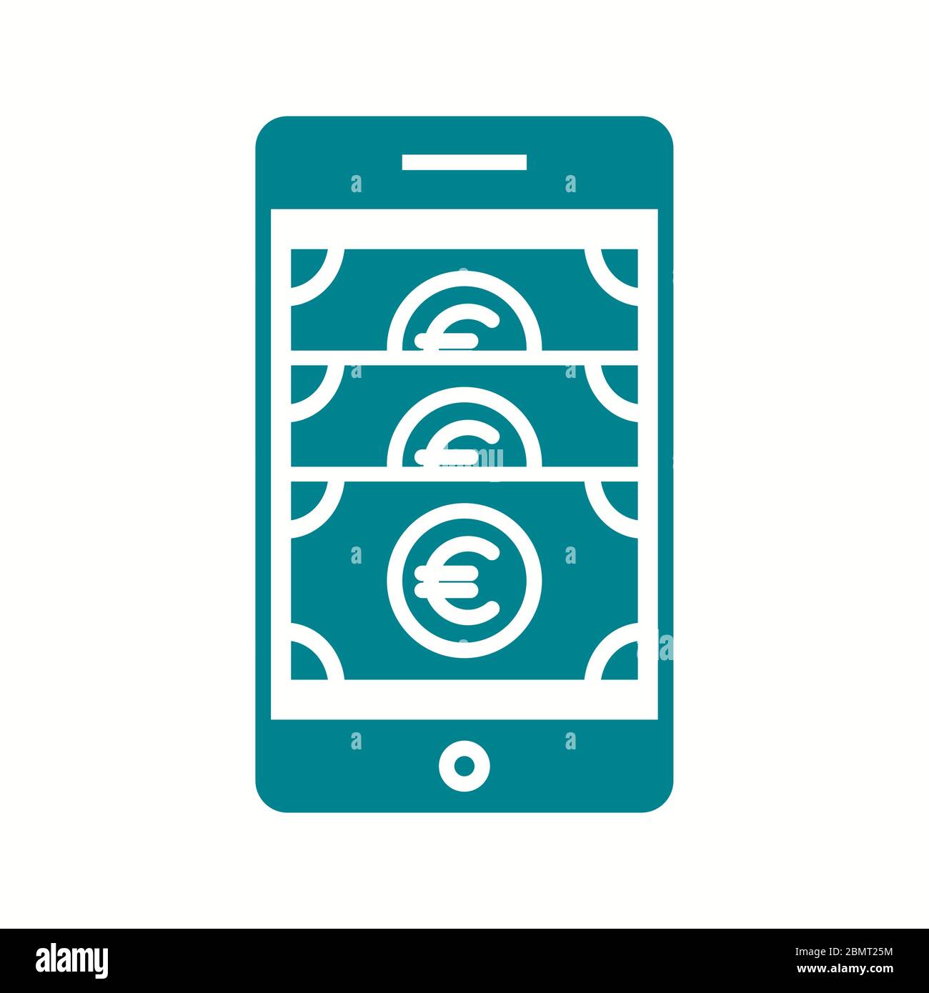 Beautiful Online banking Vector Glyph icon Stock Vector