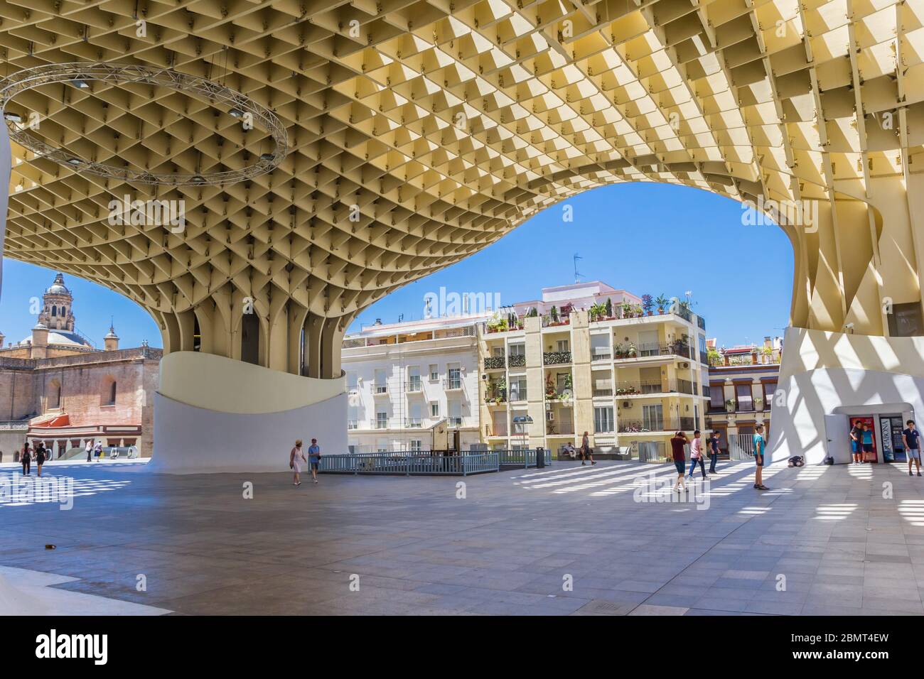 Modern construction of the Setas the Sevilla in Spain Stock Photo