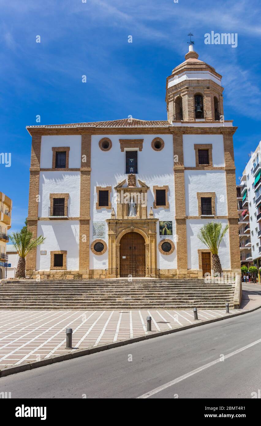 Front view of the Merced church in Ronda, Spain Stock Photo