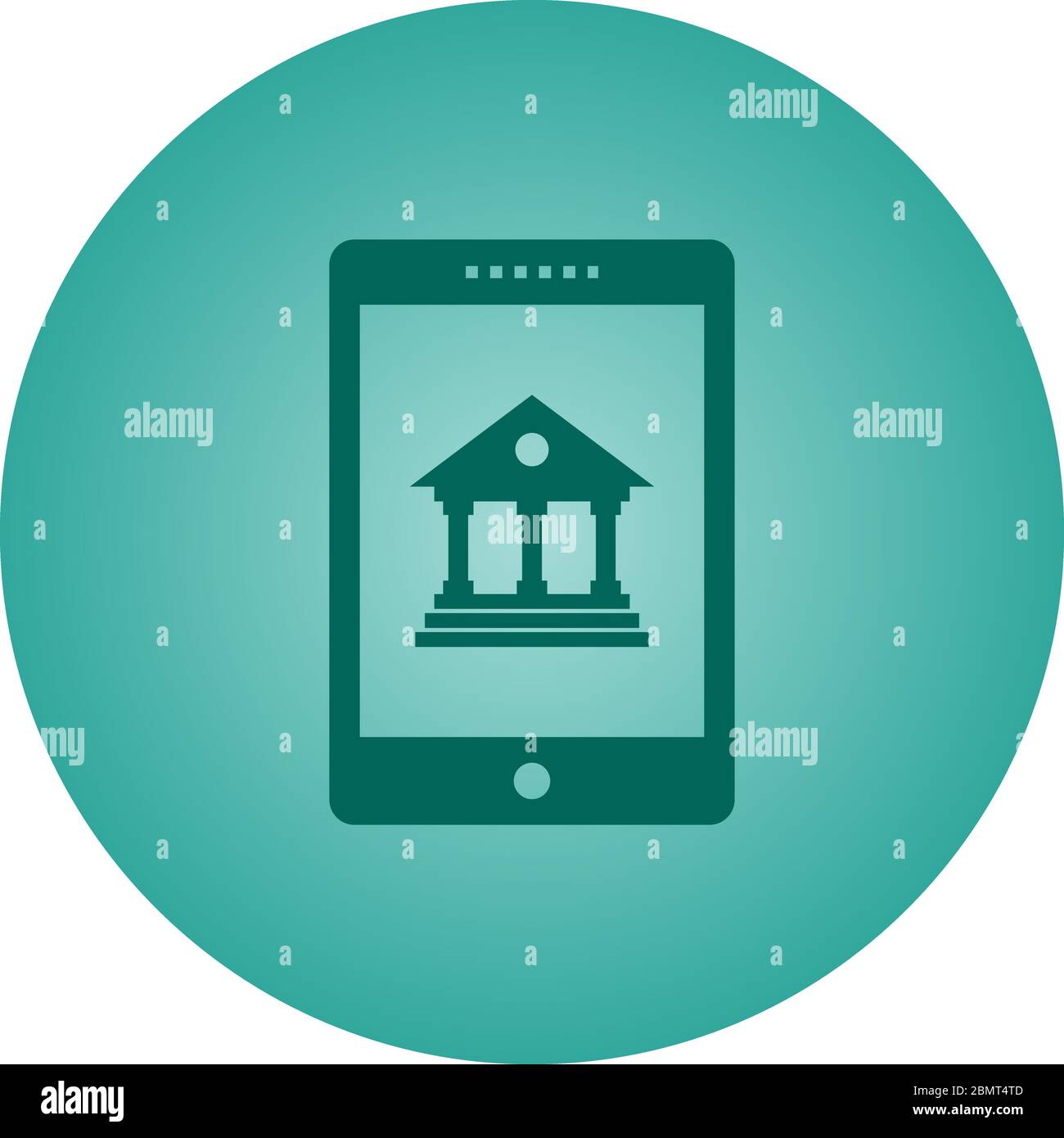 Beautiful Mobile banking Vector Glyph Icon Stock Vector
