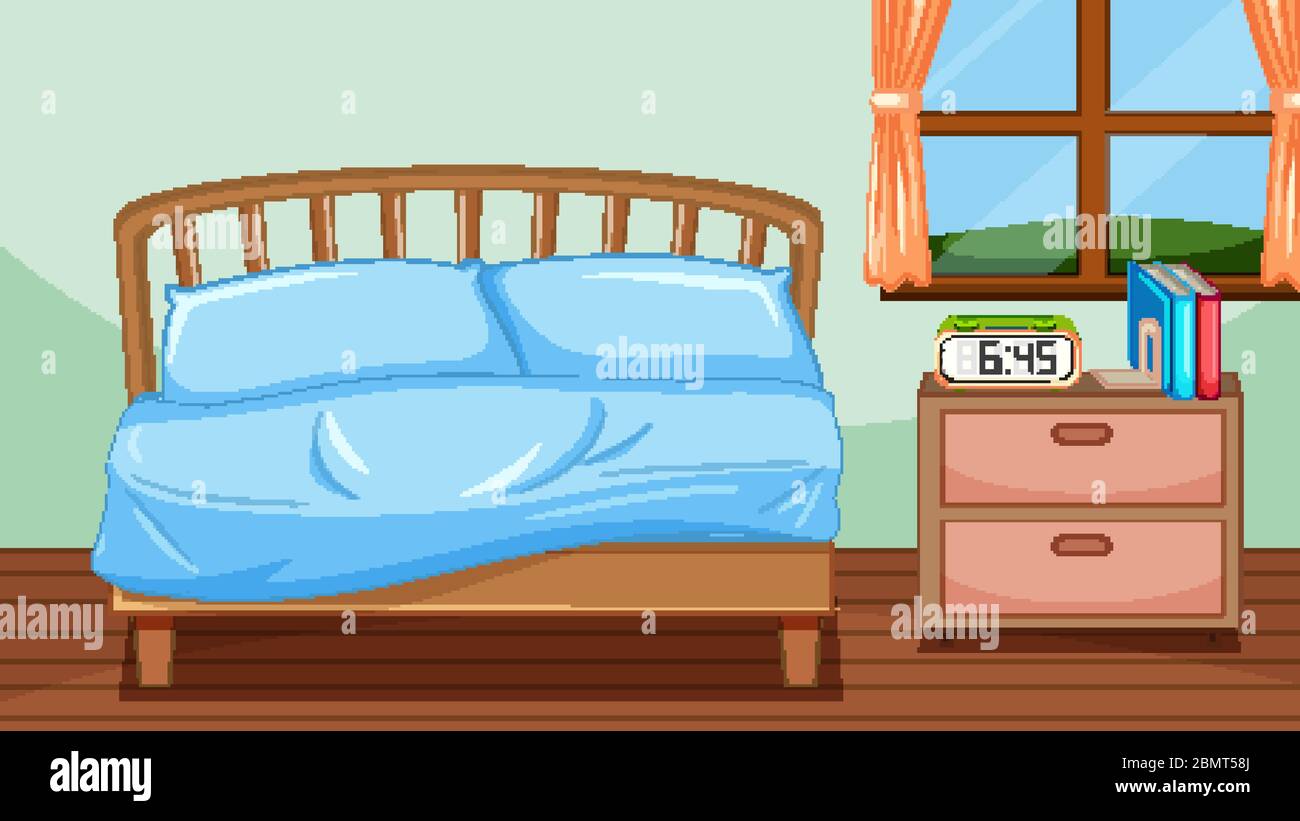 A cute children bedroom background illustration Stock Vector Image