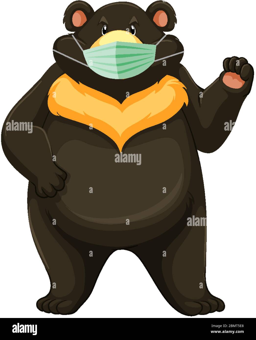 Black bear cartoon character wearing mask illustration Stock Vector Image & Art - Alamy Black bear cartoon character wearing mask illustration Stock Vector Image & Art - Alamy