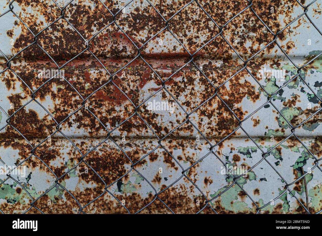 rusty metal background with grid Stock Photo