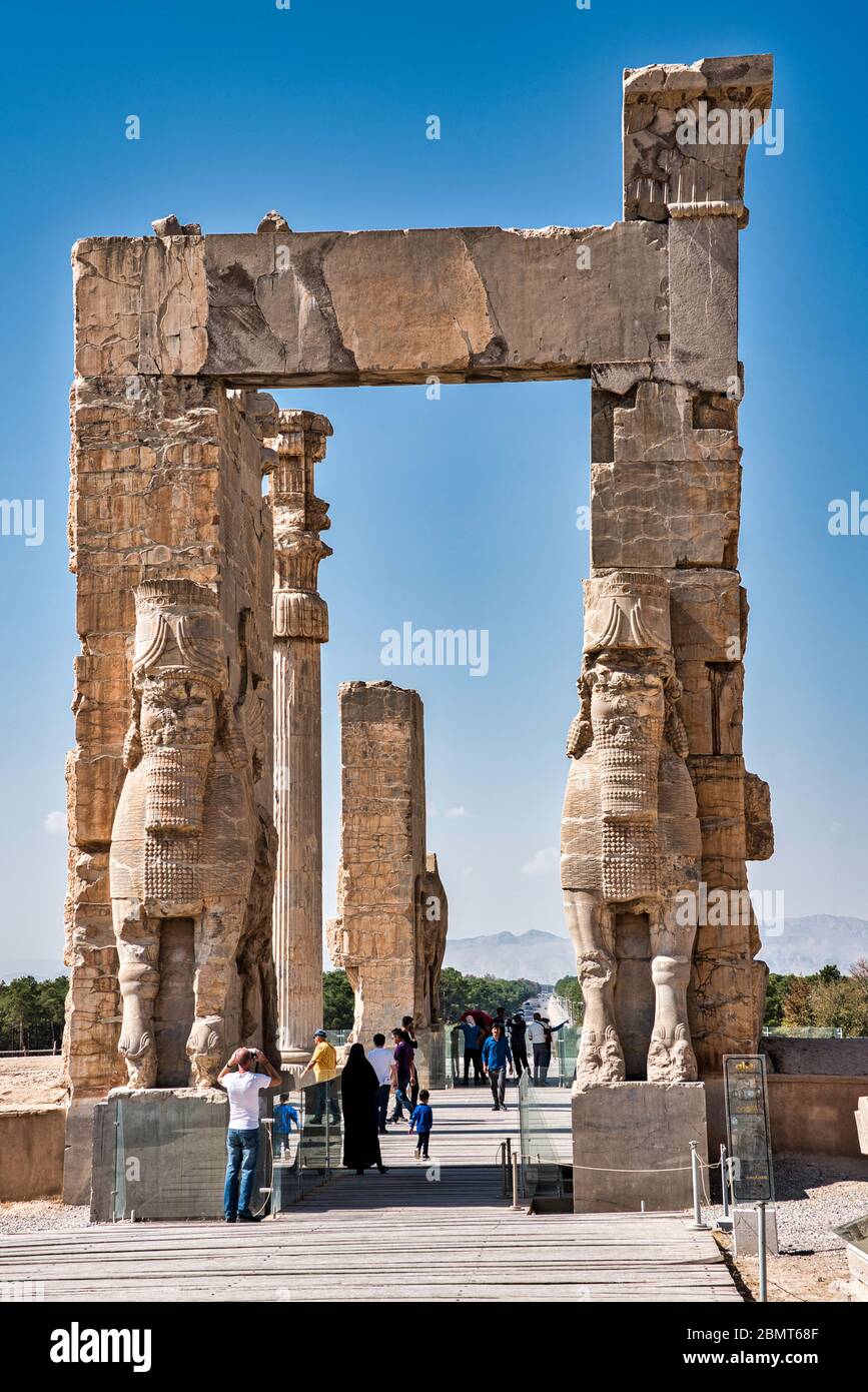Gate of all nations, Persepolis Stock Photo