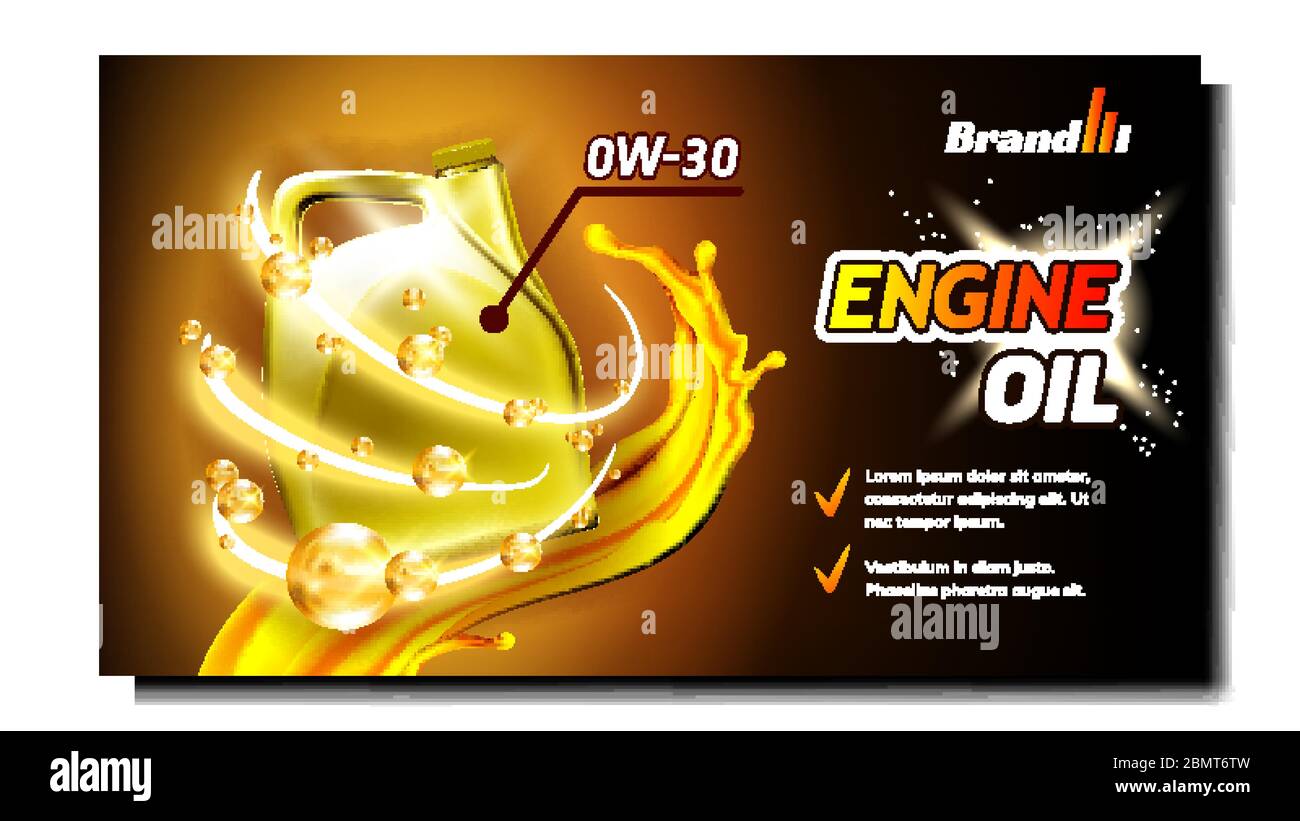 Engine Synthetic Oil Advertising Banner Vector Stock Vector Image & Art