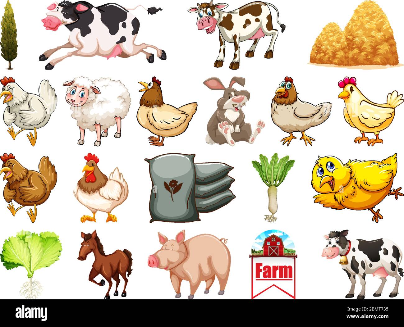 Set of farm animals illustration Stock Vector Image & Art - Alamy