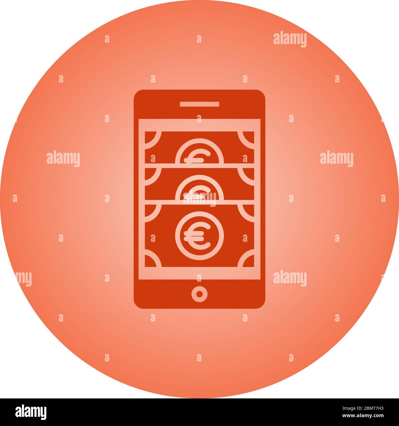 Beautiful Online banking Vector Glyph icon Stock Vector