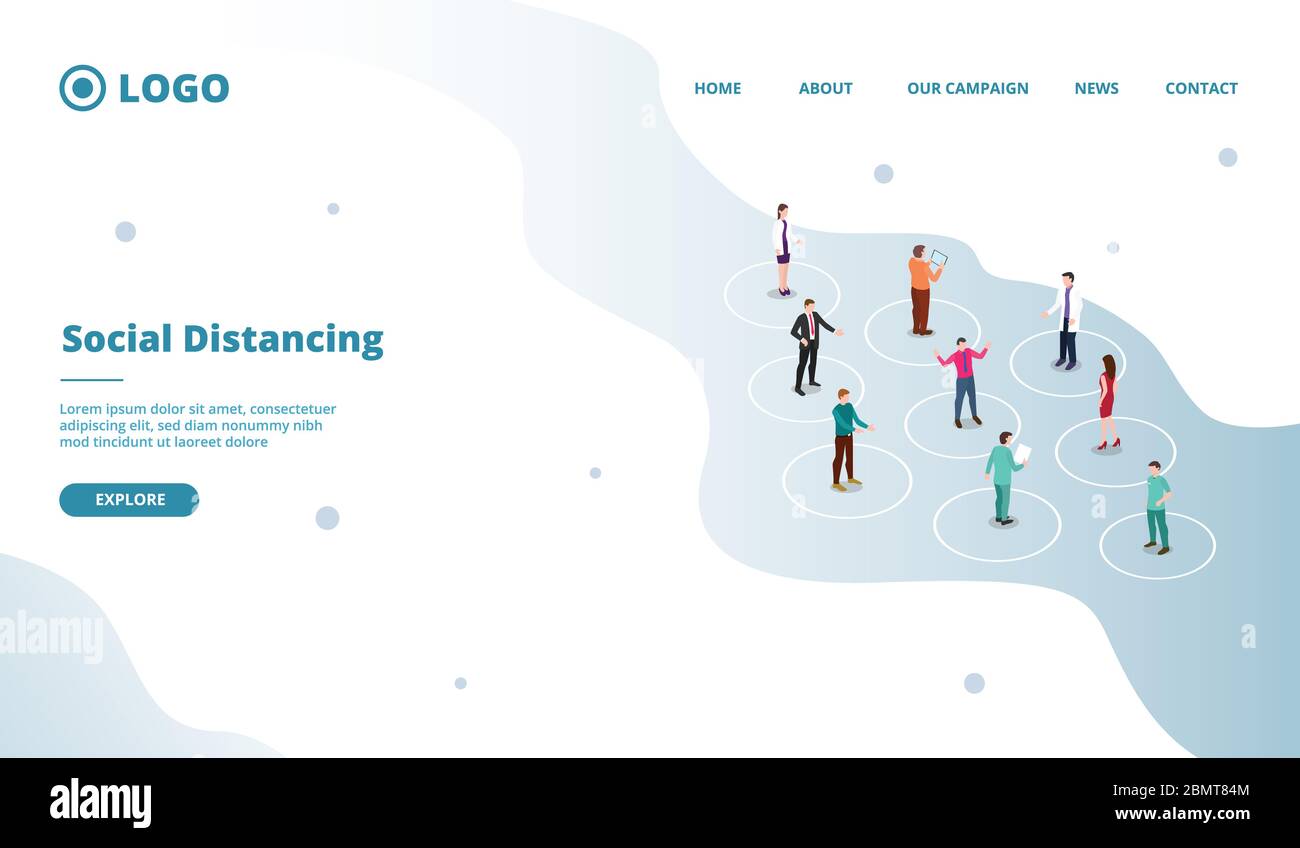 social distancing concept for people safe distance in crowd for website ...