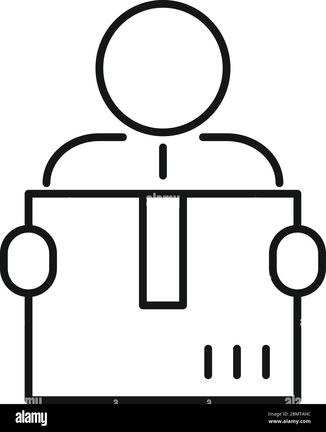 Take box relocation icon. Outline take box relocation vector icon for web design isolated on white background Stock Vector