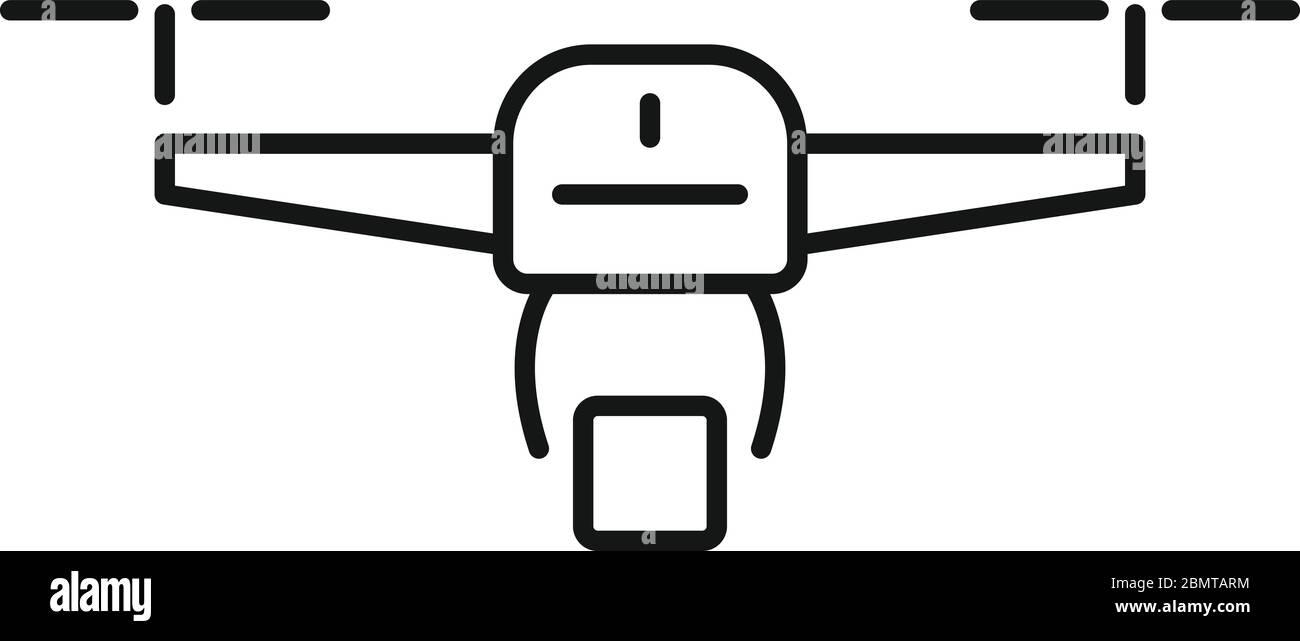 Drone relocation icon. Outline drone relocation vector icon for web design isolated on white background Stock Vector