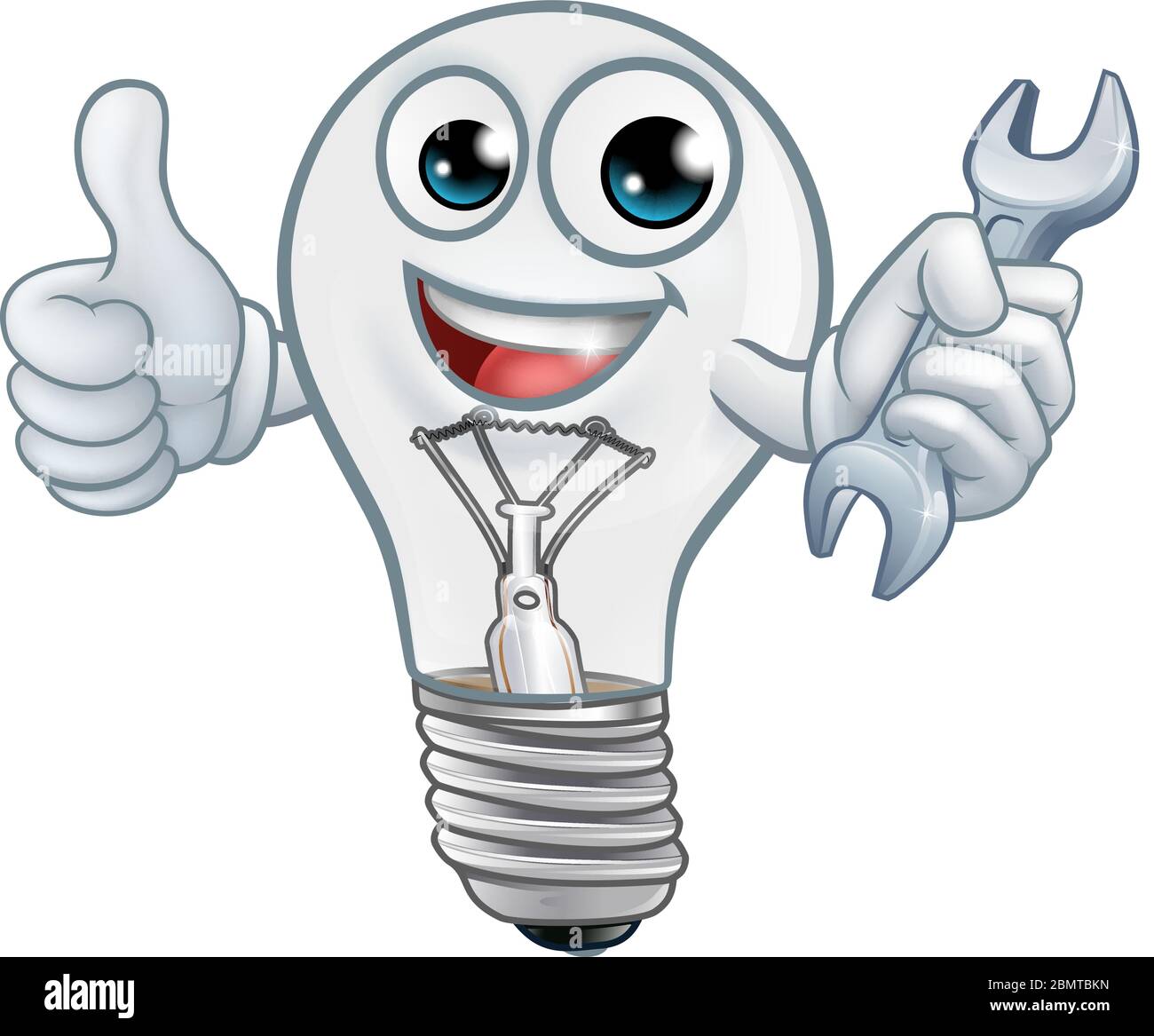 Light Bulb Cartoon Character Lightbulb Mascot Stock Vector Image & Art