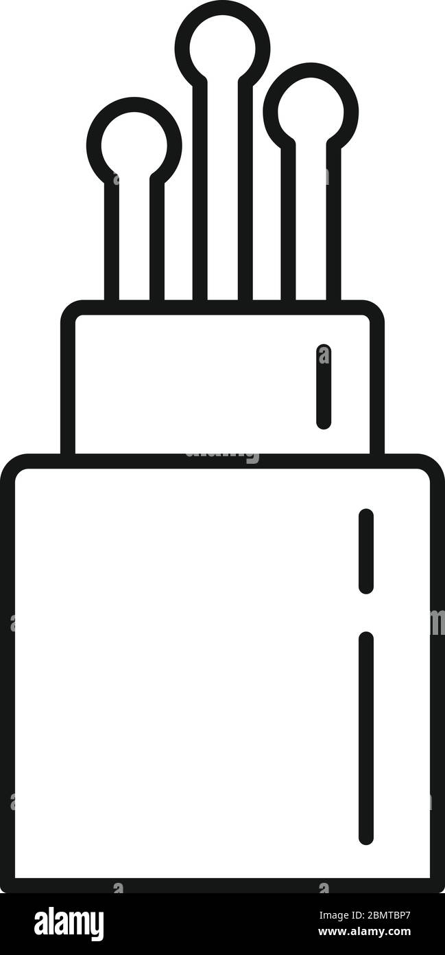 Broadband optical fiber icon. Outline broadband optical fiber vector icon for web design isolated on white background Stock Vector