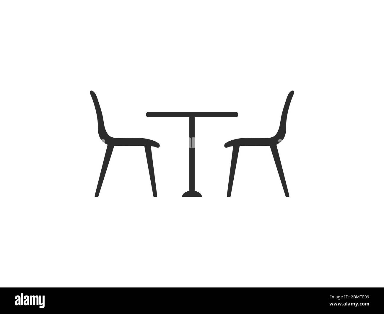 Chair, table icon. Vector illustration, flat design. Stock Vector