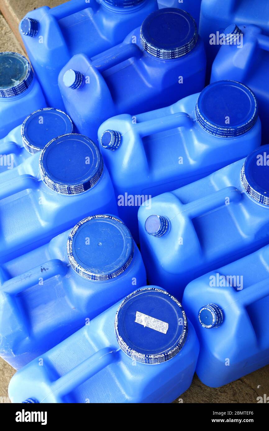 Antipolo City, Philippines May 9, 2020 Empty water containers