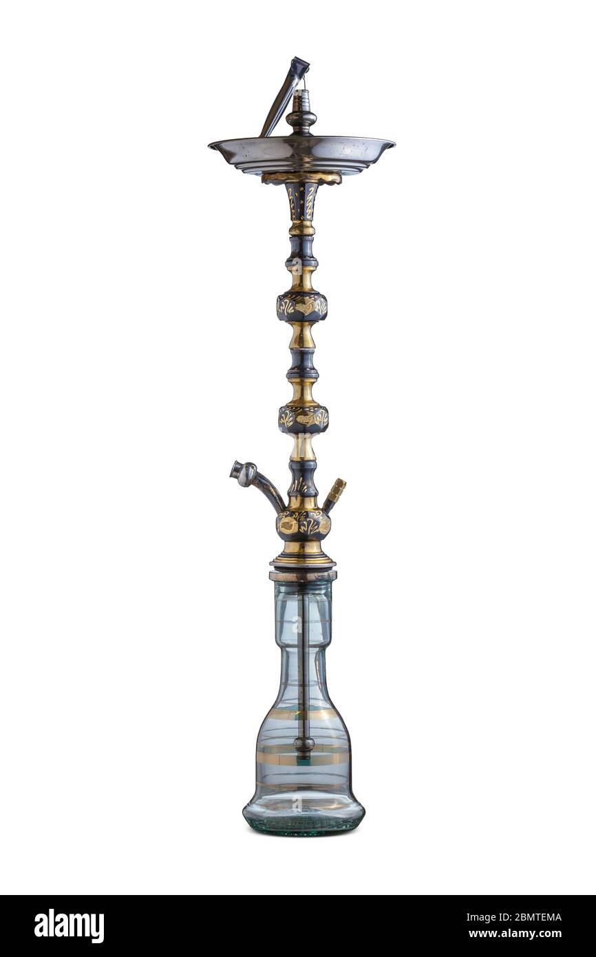 Traditional hookah set, isolated on white background Stock Photo Alamy