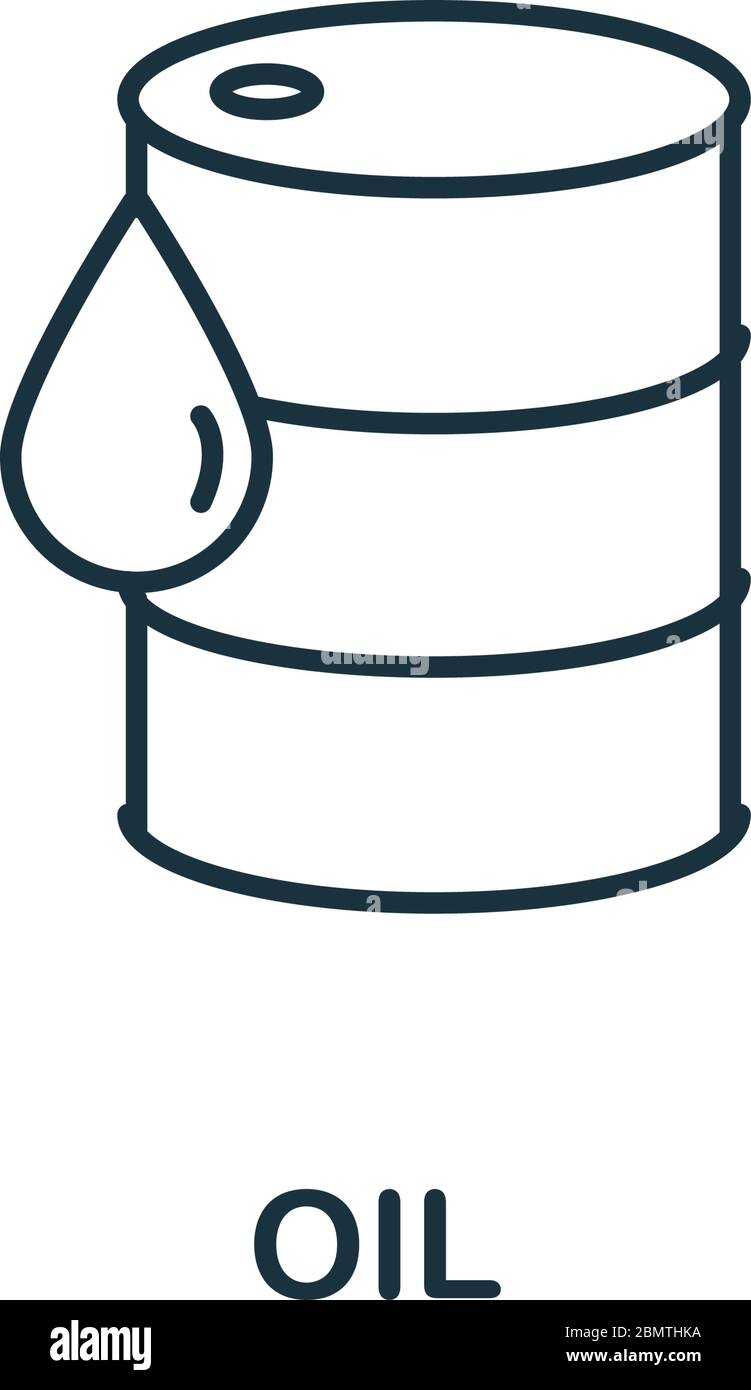 Oil icon from russia collection. Simple line Oil icon for templates ...