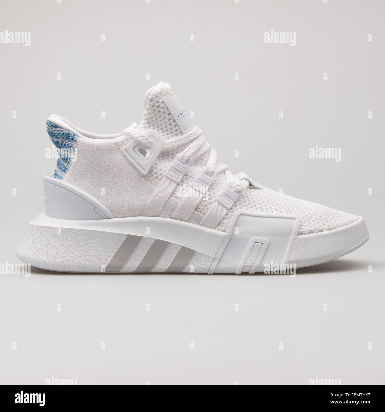 VIENNA AUSTRIA FEBRUARY 14 2018 Adidas EQT Bask ADV white sneaker on white background Stock Photo Alamy