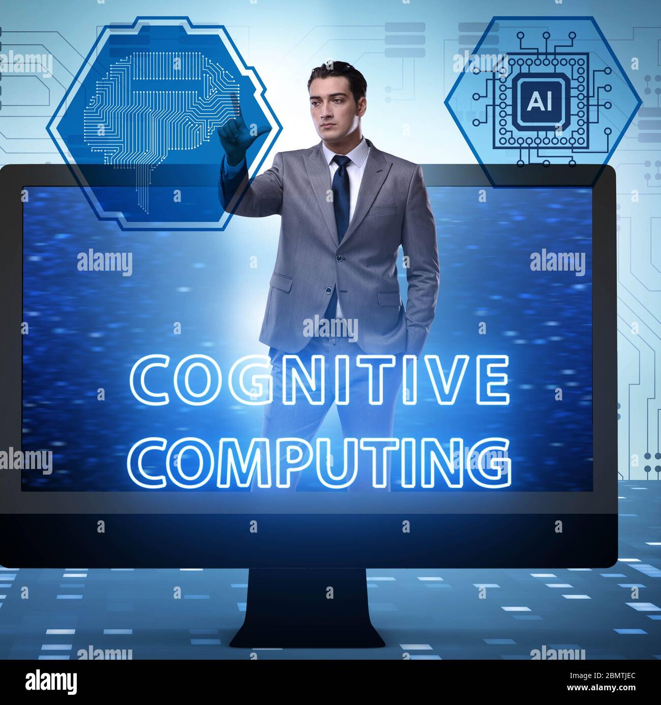 The cognitive computing concept as modern technology Stock Photo - Alamy