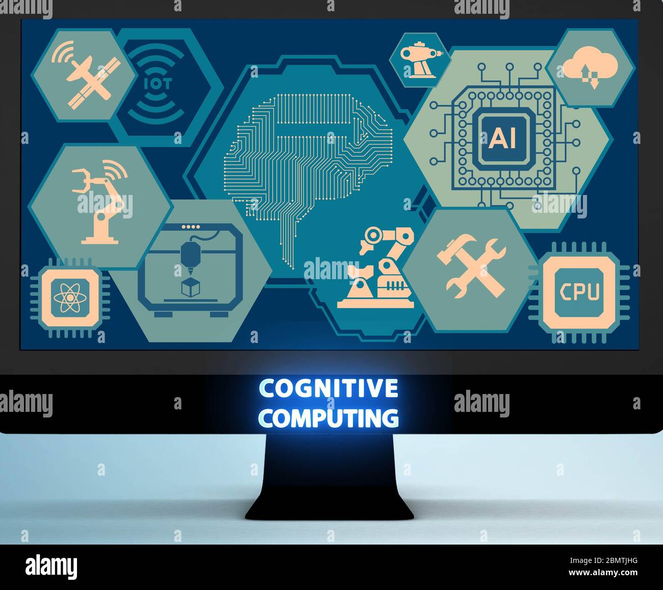 The cognitive computing concept as modern technology Stock Photo - Alamy