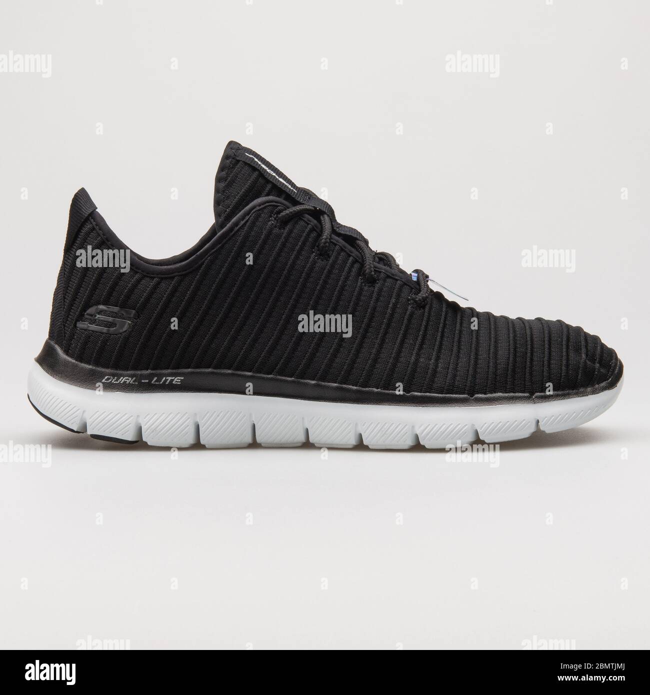 VIENNA, AUSTRIA - FEBRUARY 14, 2018: Skechers Flex Appeal 2.0 Estates black  and white sneaker on white background Stock Photo - Alamy