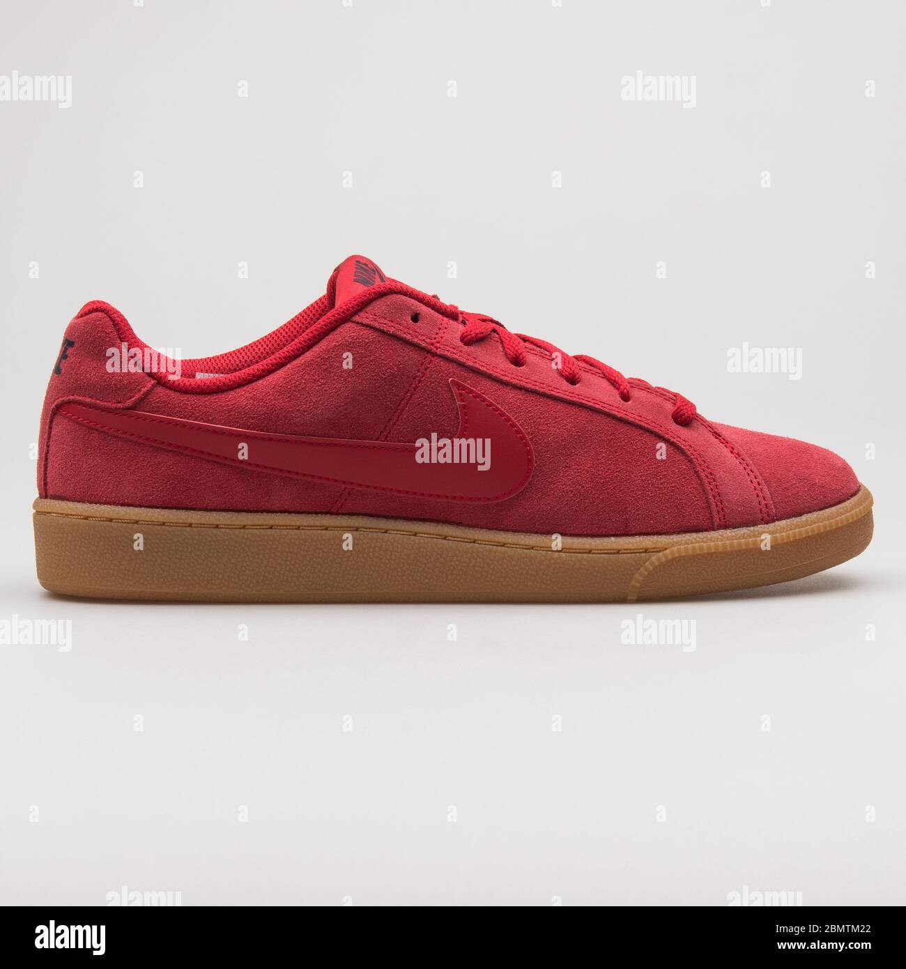 VIENNA, AUSTRIA - FEBRUARY 19, 2018: Nike Court Royale Suede red and brown  sneaker on white background Stock Photo - Alamy