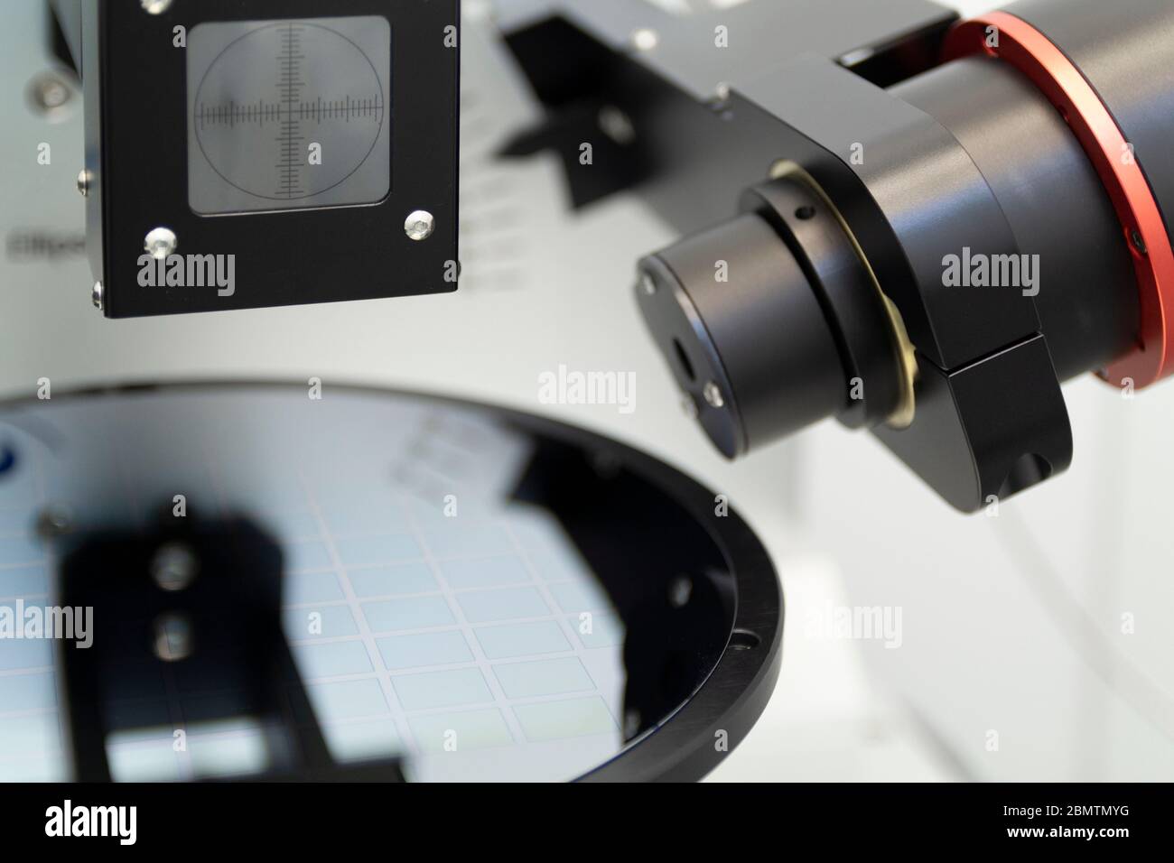 Ellipsometer tool in a laboratory. Ellipsometry is an optical technique