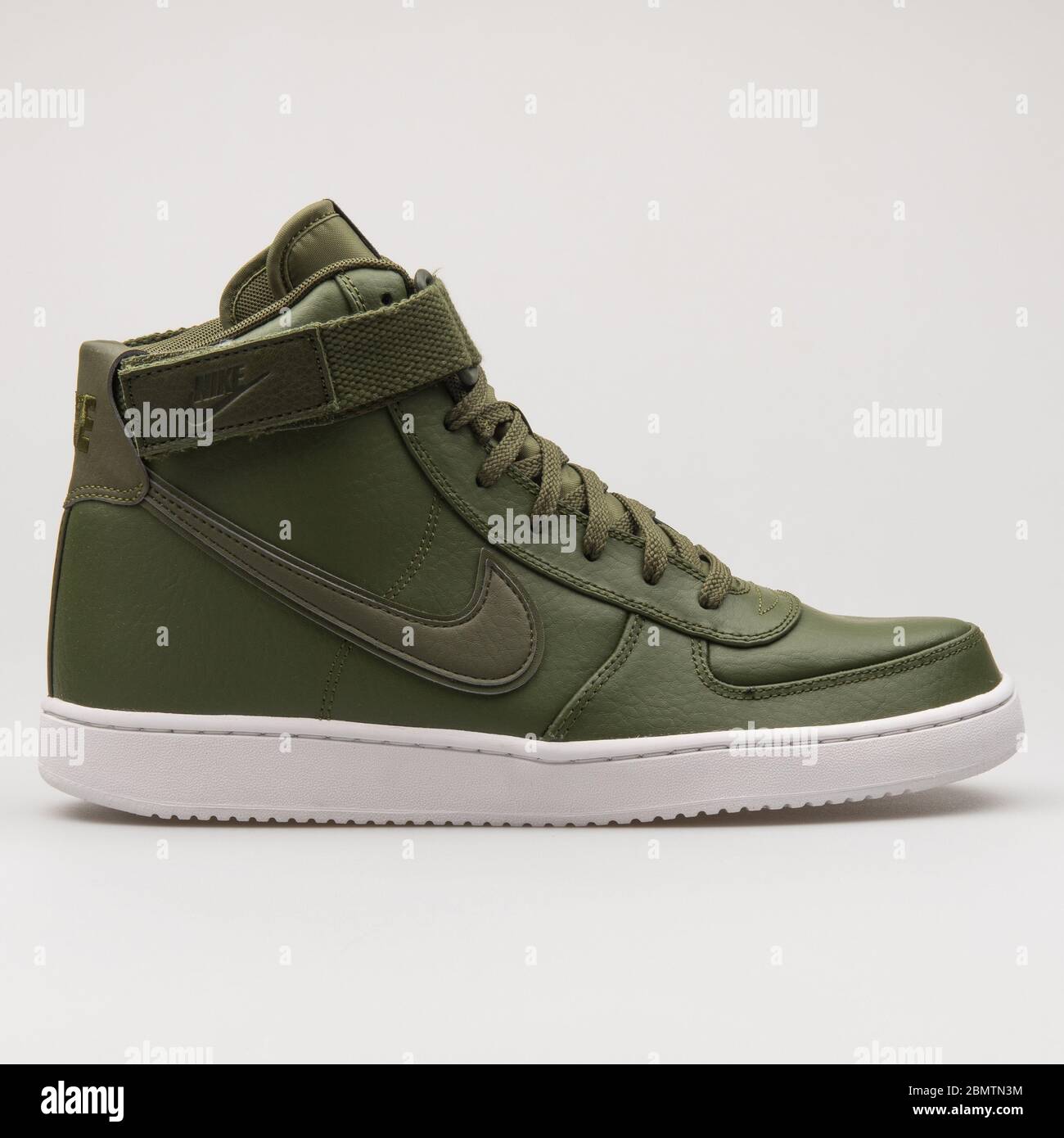 VIENNA, AUSTRIA - FEBRUARY 19, 2018: Nike Vandal High Supreme Leather green  sneaker on white background Stock Photo - Alamy