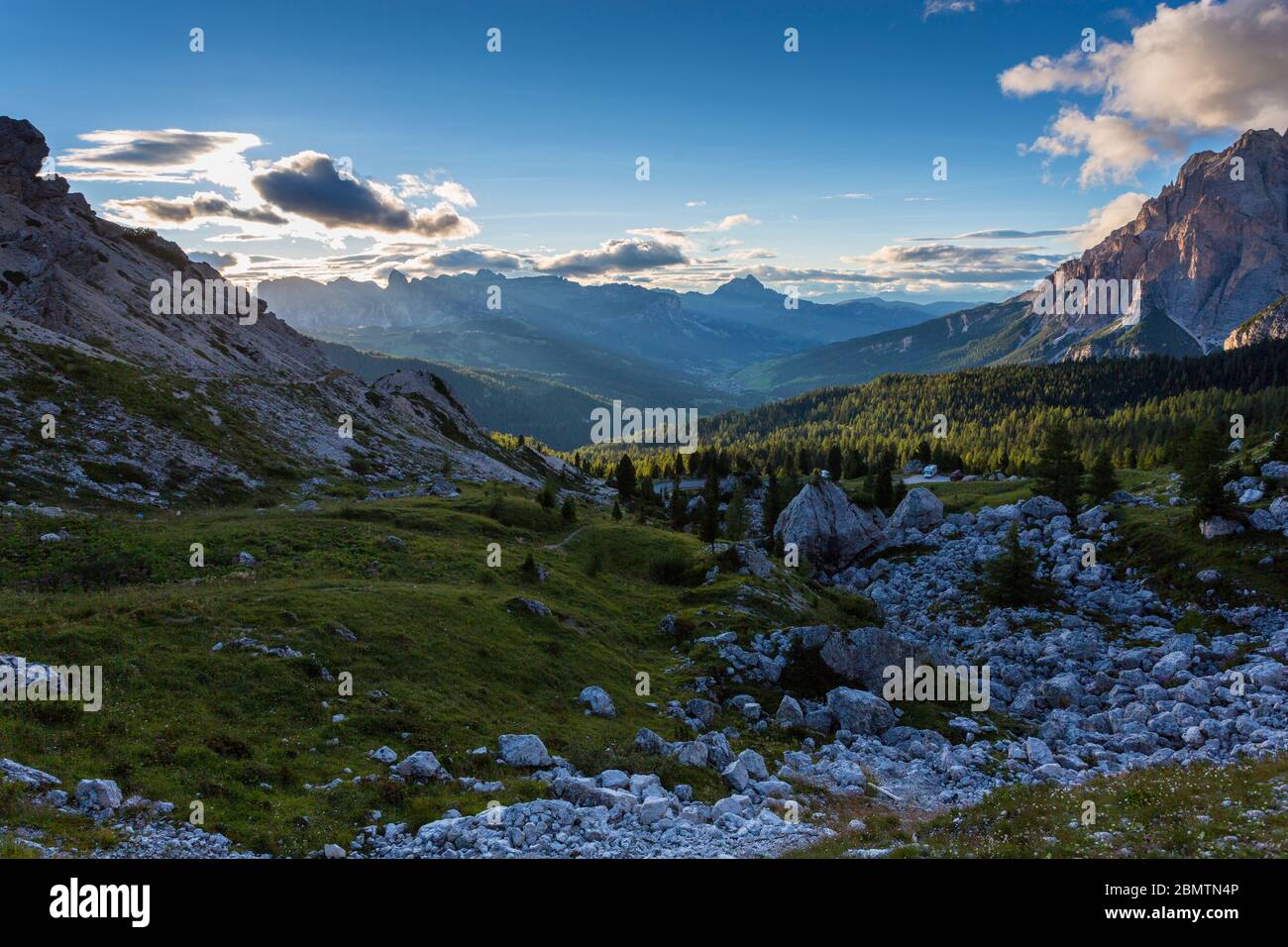 Valparola Pass Passo di Valparola, Livinallongo del Col di Lana, Province of Belluno, Dolomites, Italy, Europe Stock Photo