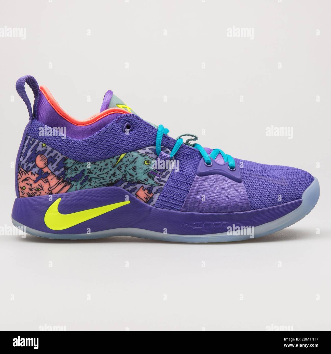 VIENNA, AUSTRIA - FEBRUARY 19, 2018: Nike PG 2 MM purple sneaker on white  background Stock Photo - Alamy