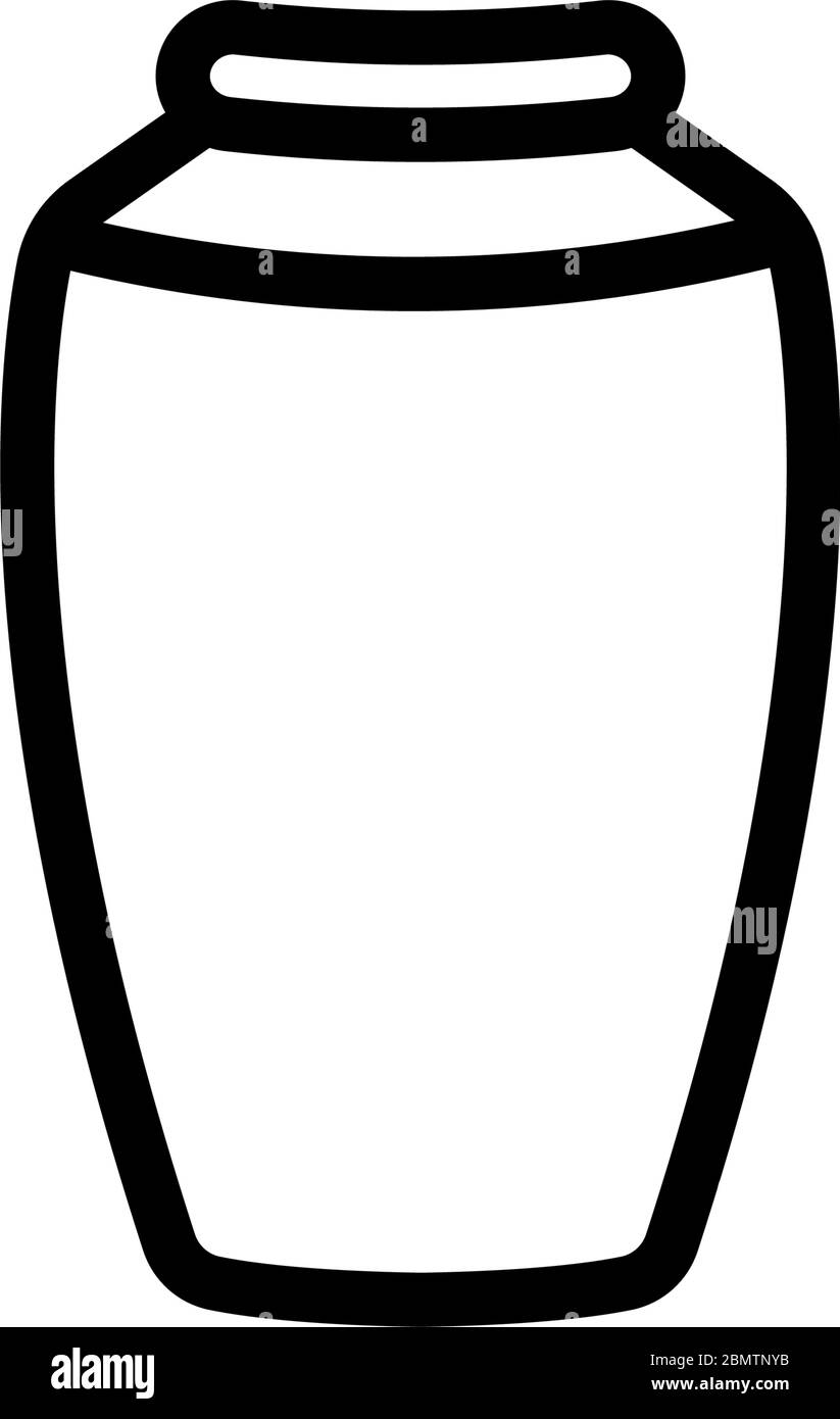 low necked vase icon vector outline illustration Stock Vector Image ...