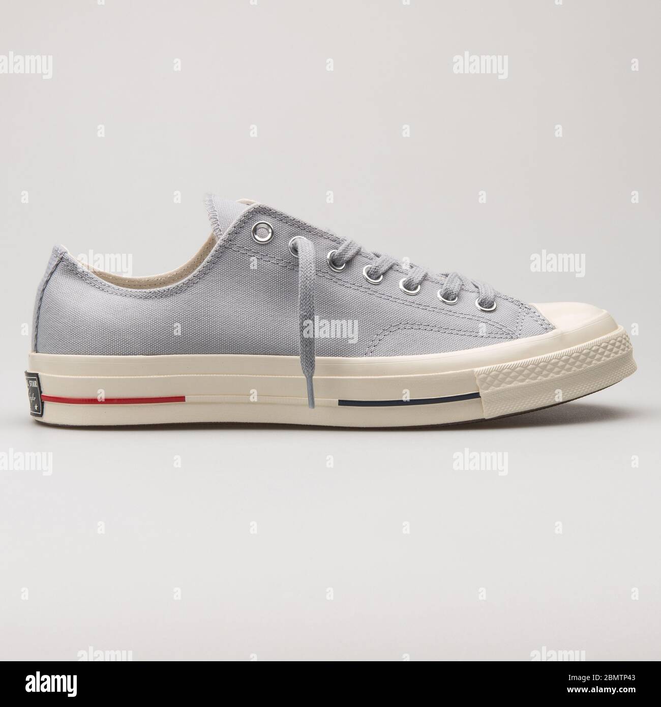 VIENNA, AUSTRIA - FEBRUARY 19, 2018: Converse Chuck Taylor All Star 70 OX  grey and white sneaker on white background Stock Photo - Alamy