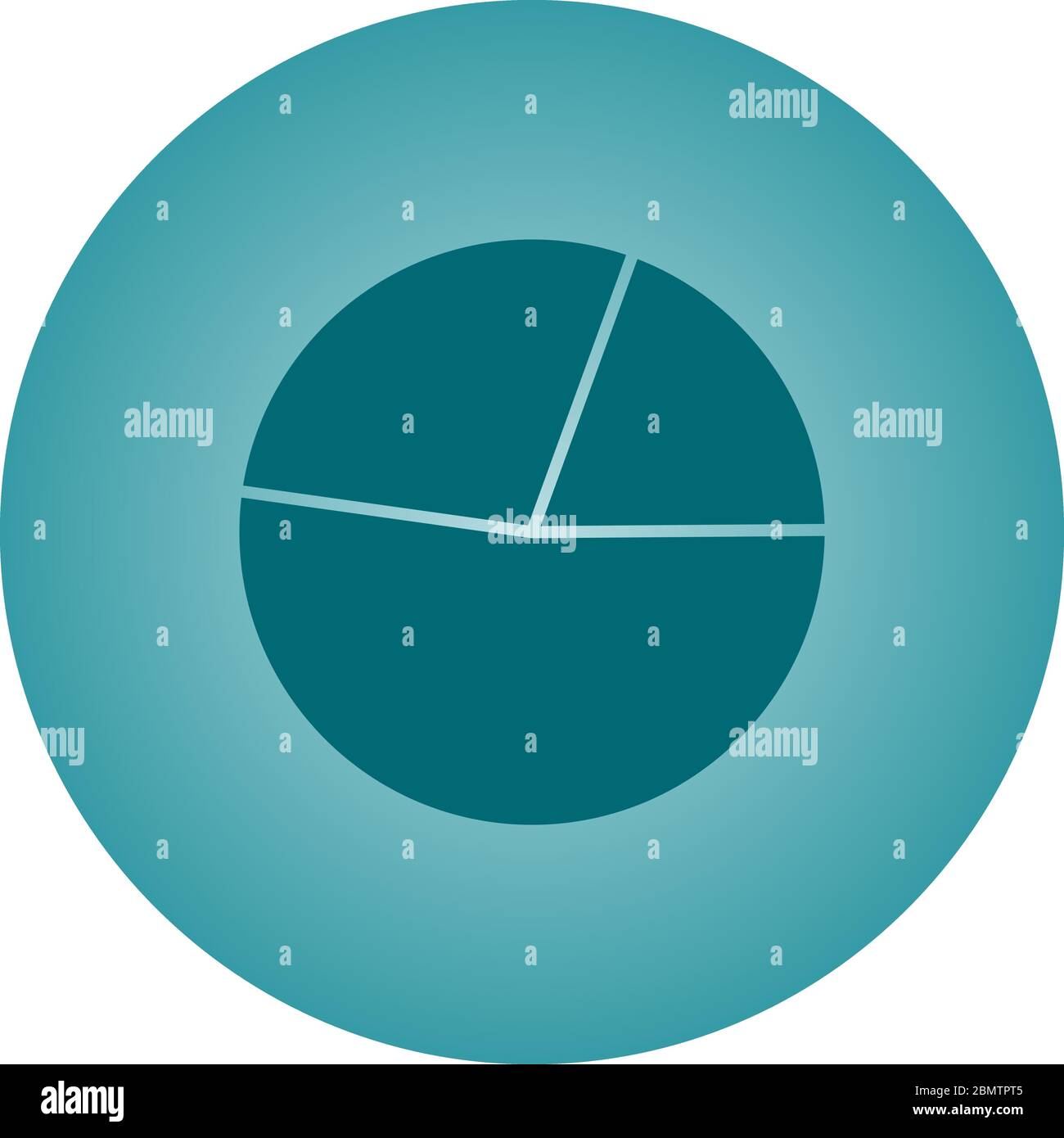 Beautiful Pie chart Vector Glyph icon Stock Vector