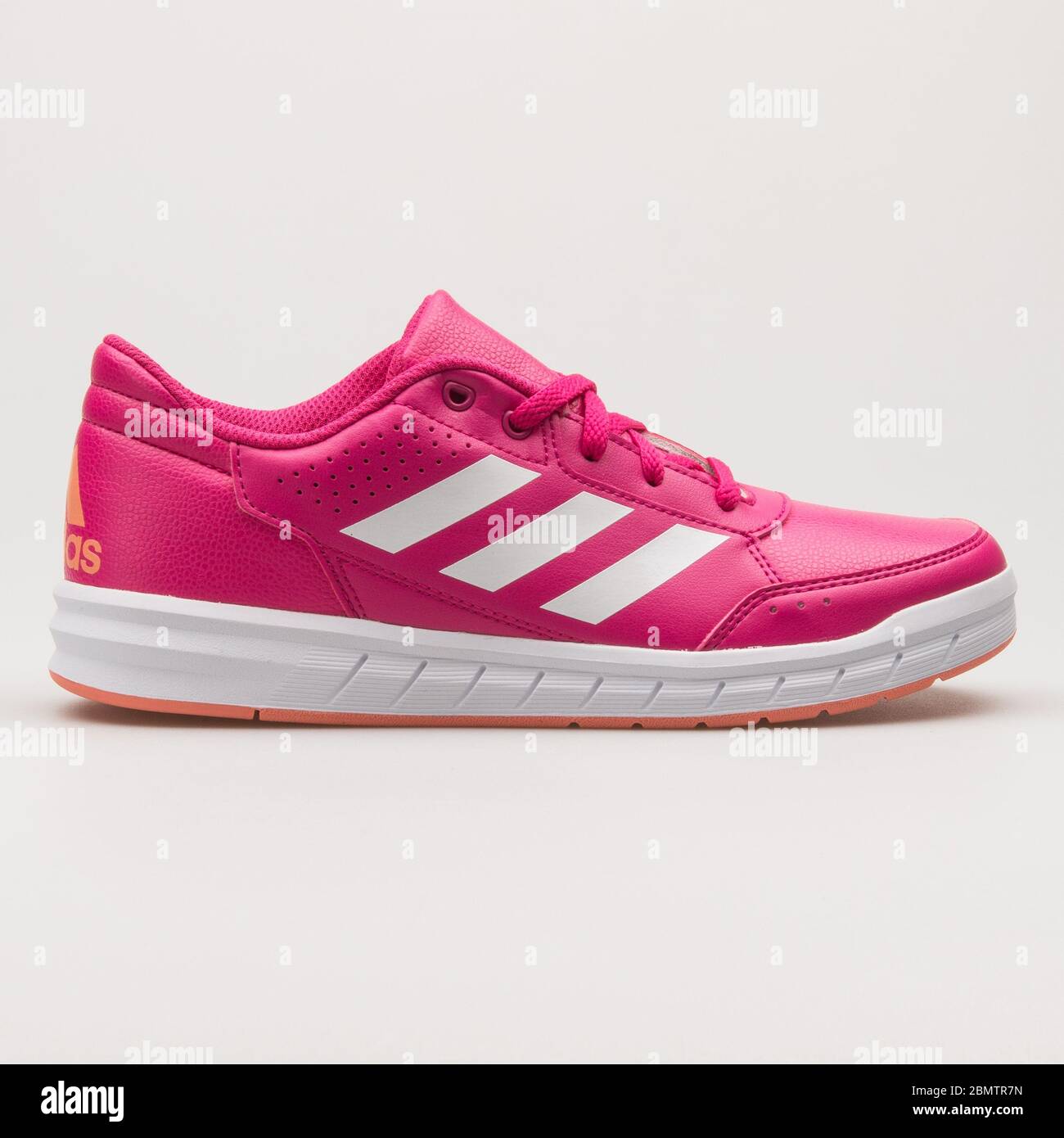 VIENNA, AUSTRIA - MAY 27, 2018: Adidas Gazelle pink and white sneaker on  white background Stock Photo - Alamy