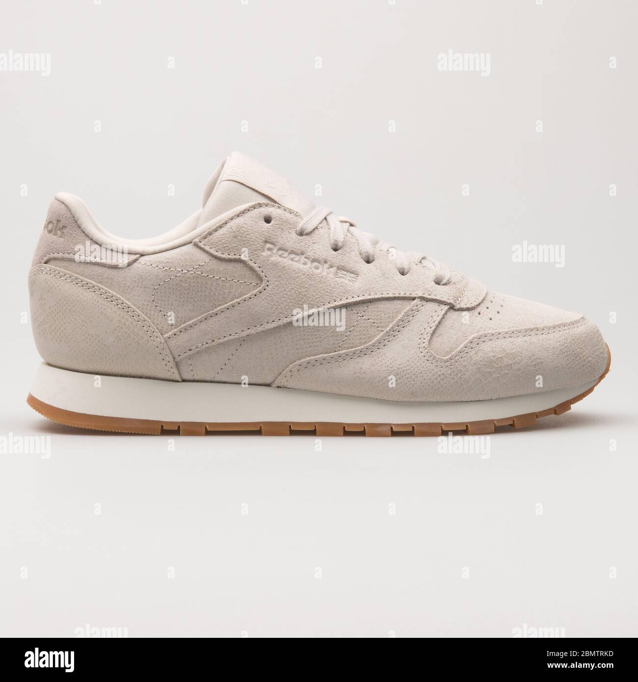 VIENNA, AUSTRIA - JUNE 14, 2018: Reebok Classic Leather chalk sneaker on  white background Stock Photo - Alamy