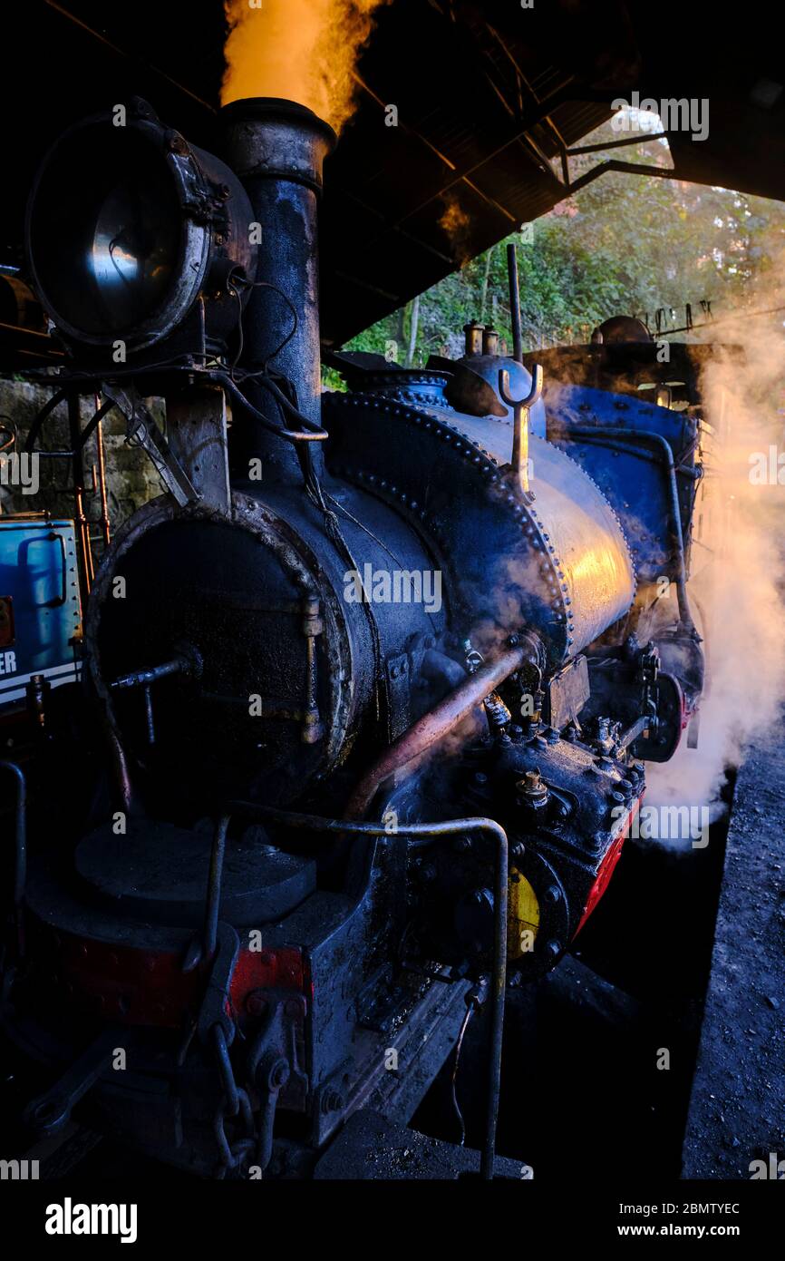 India, West Bengal, Darjeeling, train station for the toy train from