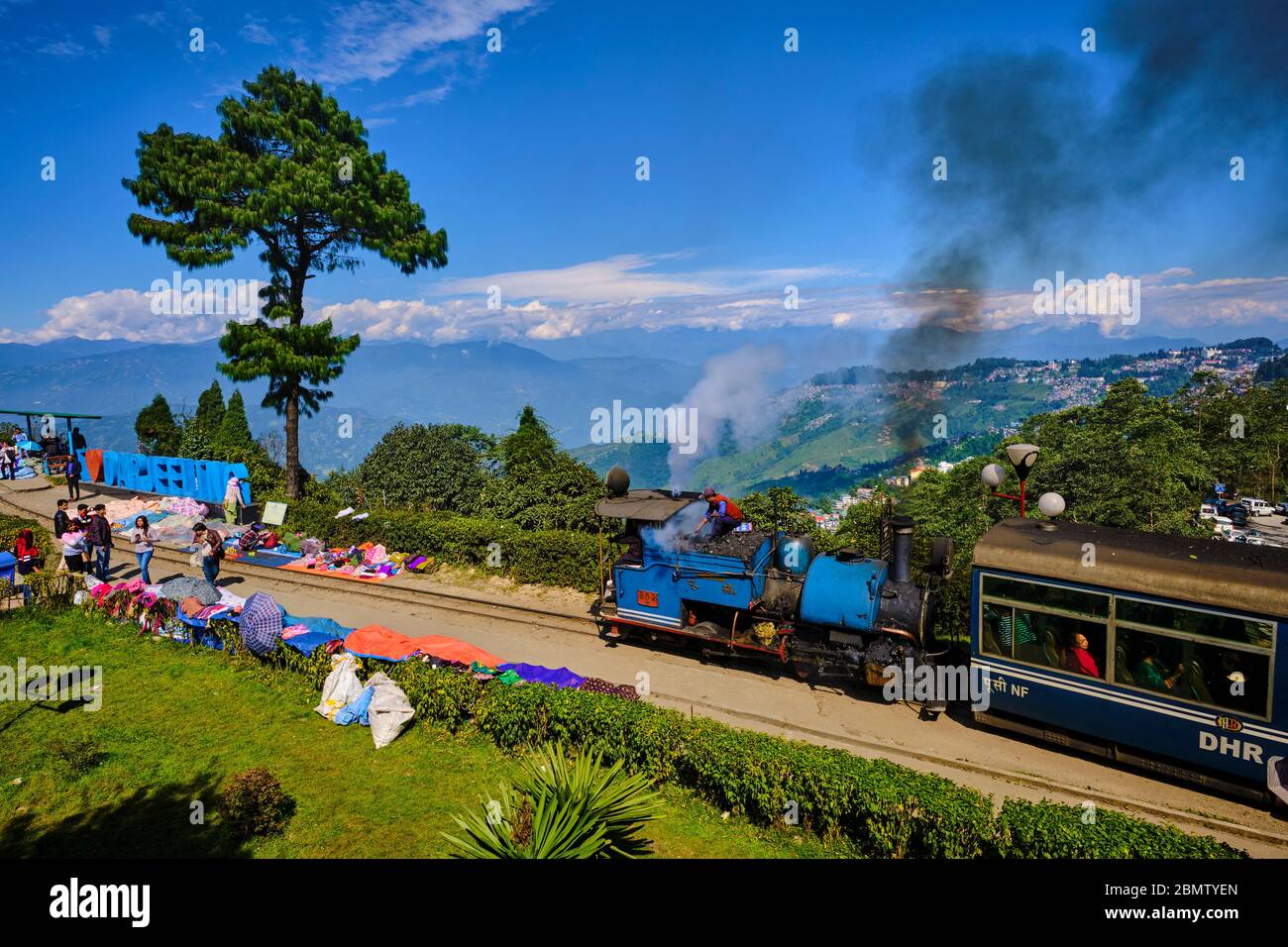 India, West Bengal, Darjeeling, the toy train from Darjeeling Himalayan