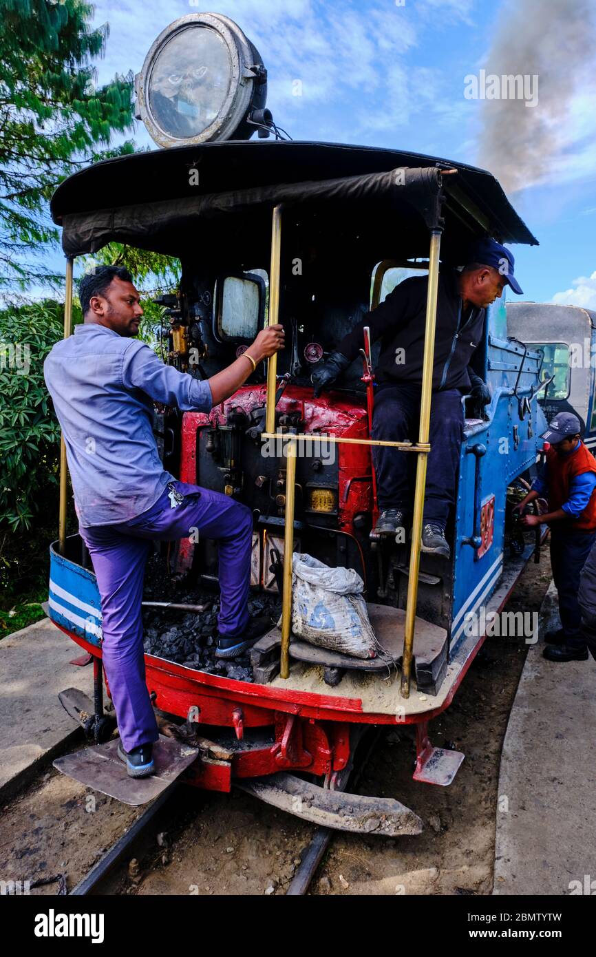India, West Bengal, Darjeeling, the toy train from Darjeeling Himalayan