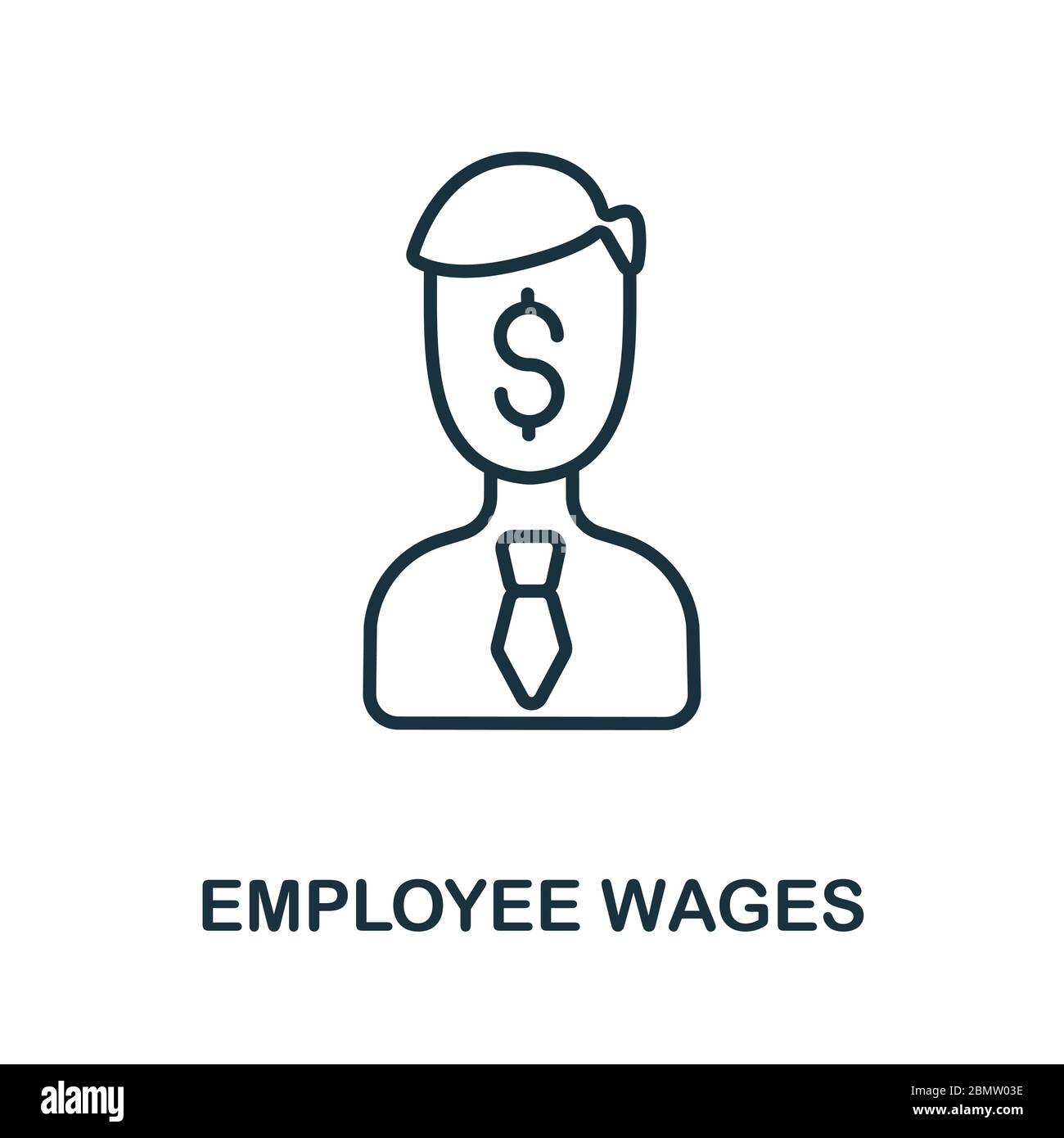 Employee Wages icon from business training collection. Simple line Employee Wages icon for templates, web design and infographics Stock Vector