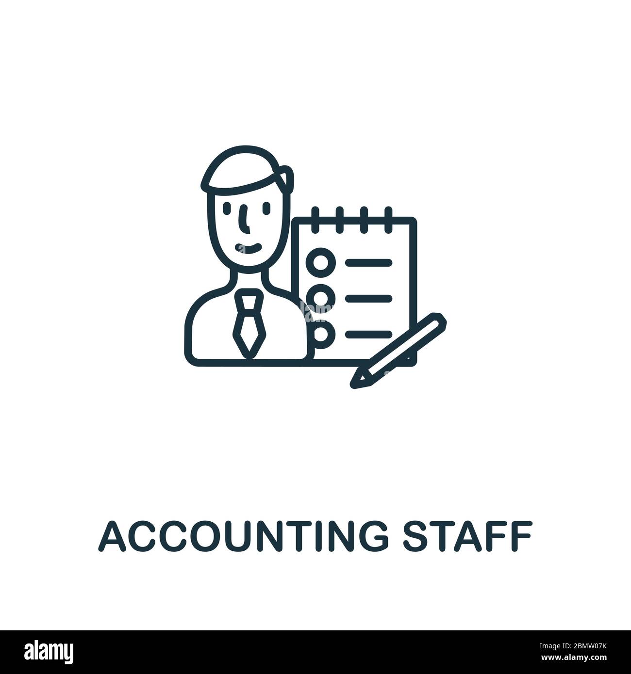 Accounting Staff icon from business training collection. Simple line Accounting Staff icon for templates, web design and infographics Stock Vector